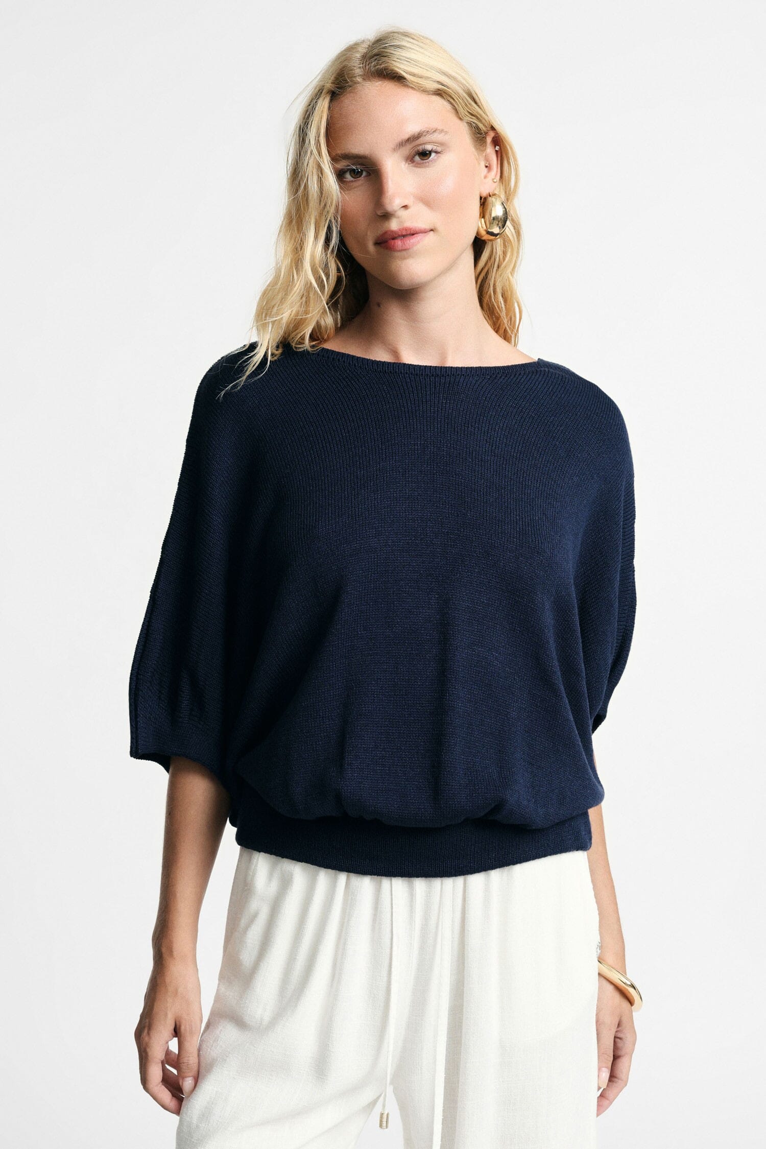 Top ample avec manches chauve-souris et bas élastique Please