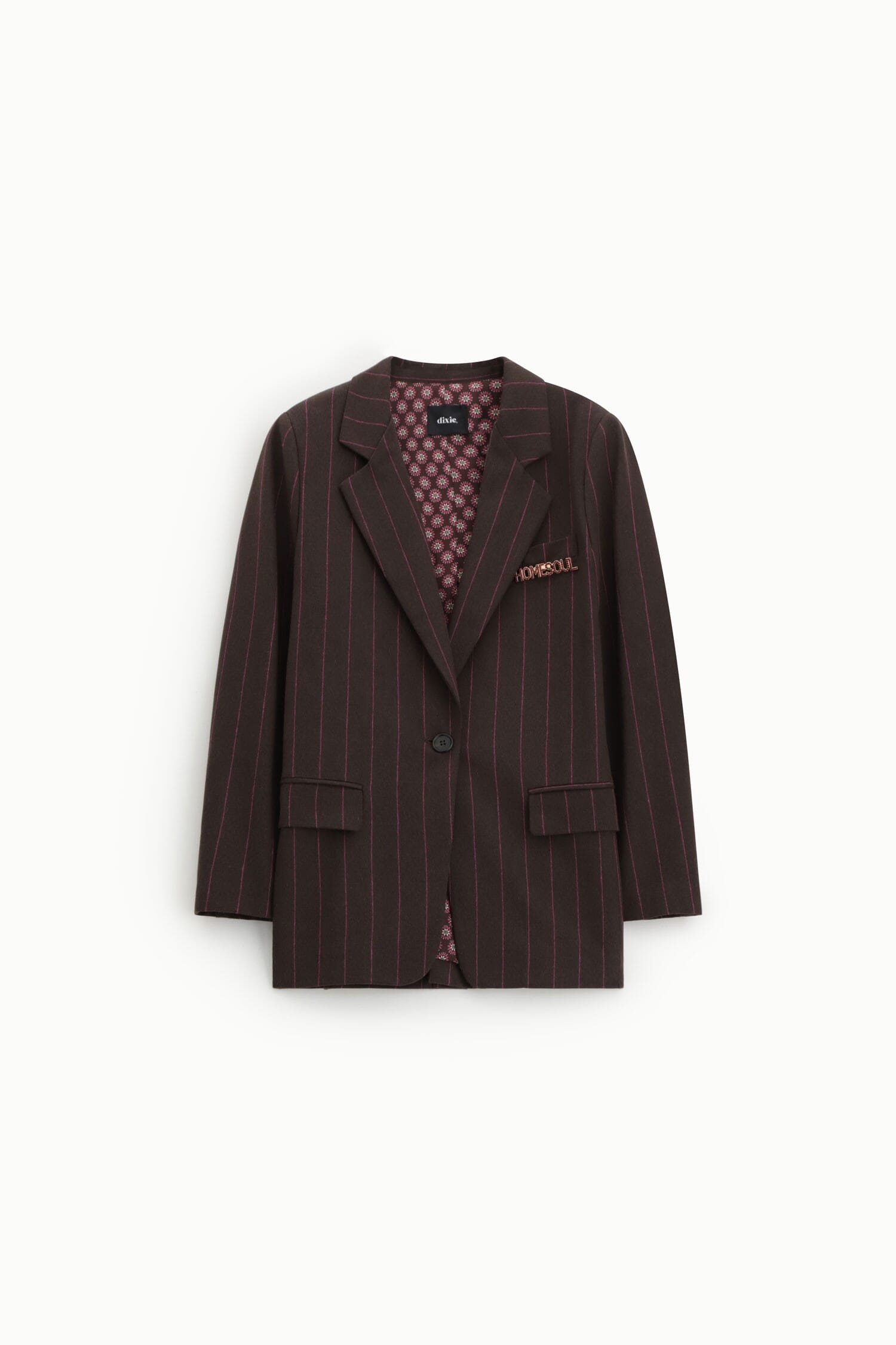 Blazer A Righe Con Chiusura Monopetto E Tasche Dixie