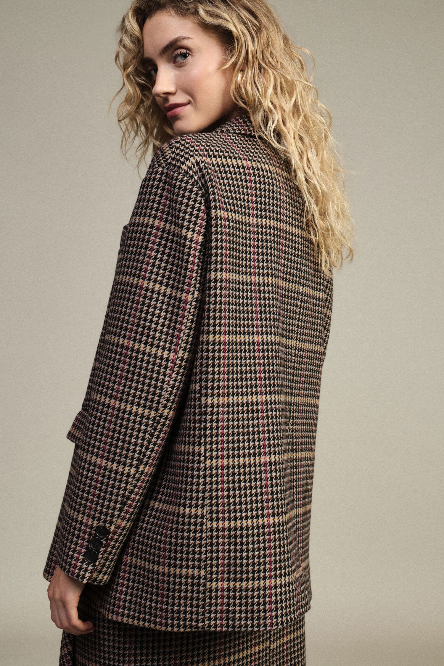 Blazer A Quadri Con Tasche Applicate E Bottoni Dixie