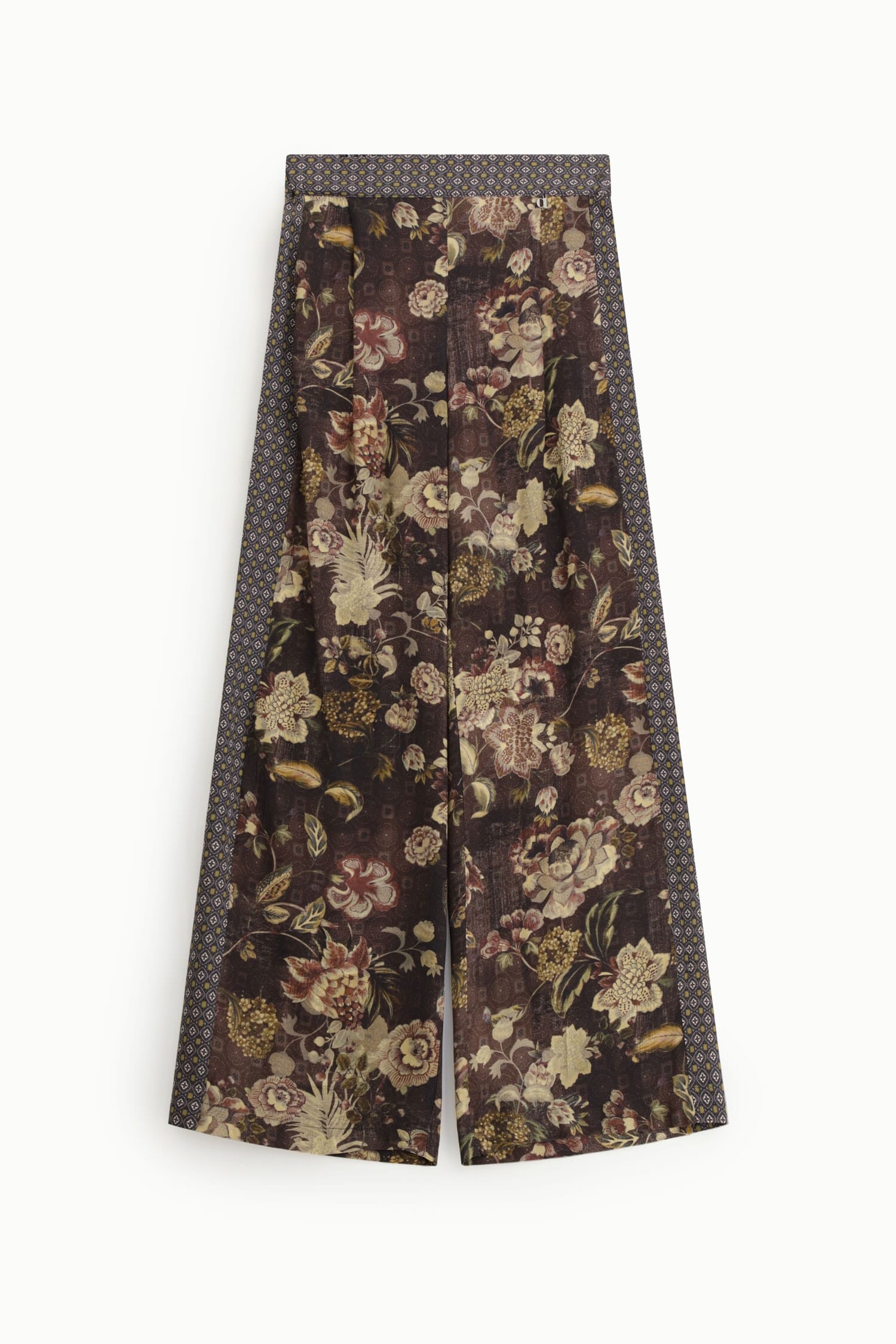 Pantaloni Palazzo Stampa Floreale A Gamba Larga Dixie