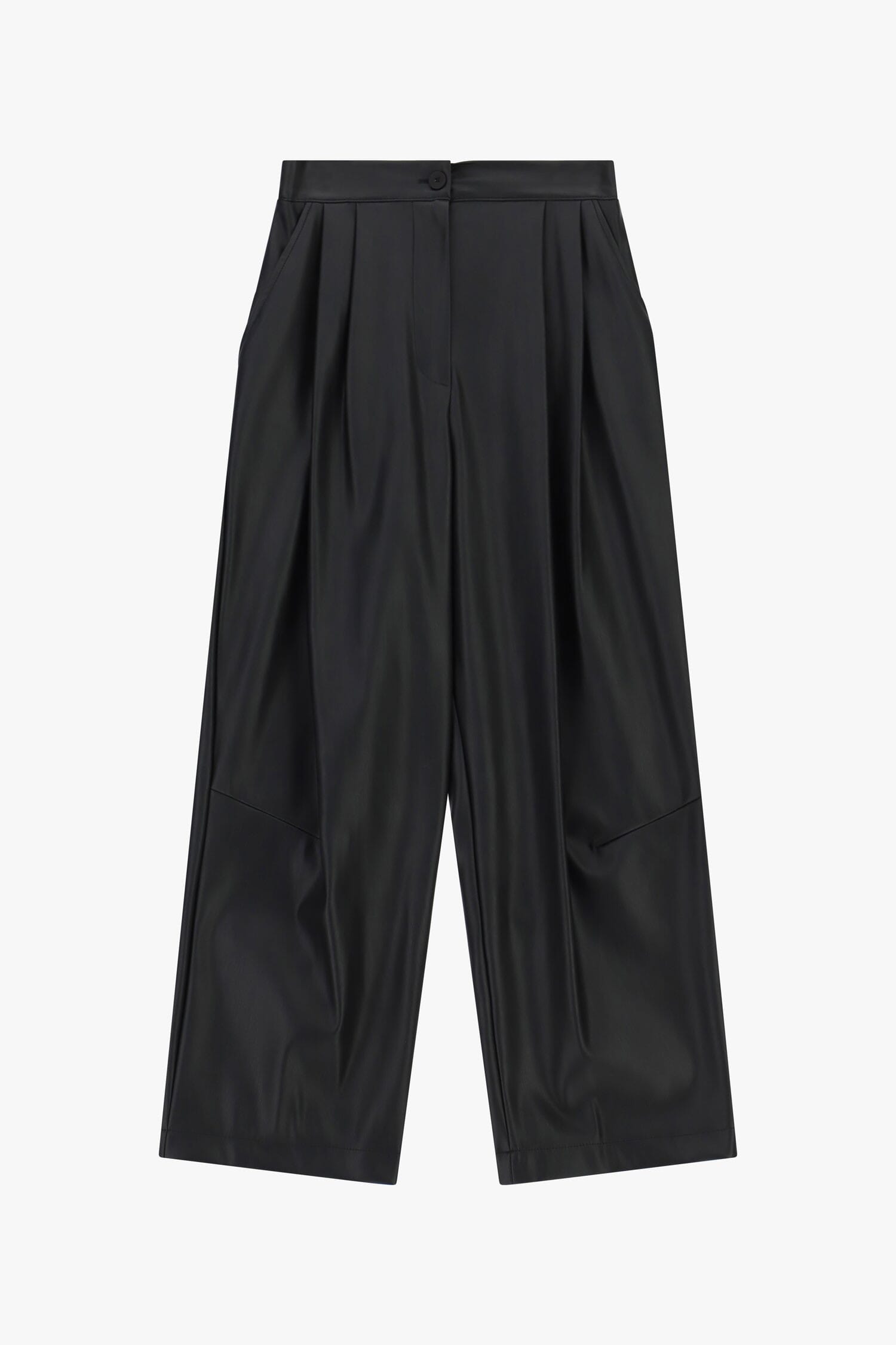Pantaloni Palazzo Ampi Con Pince E Chiusura Dixie