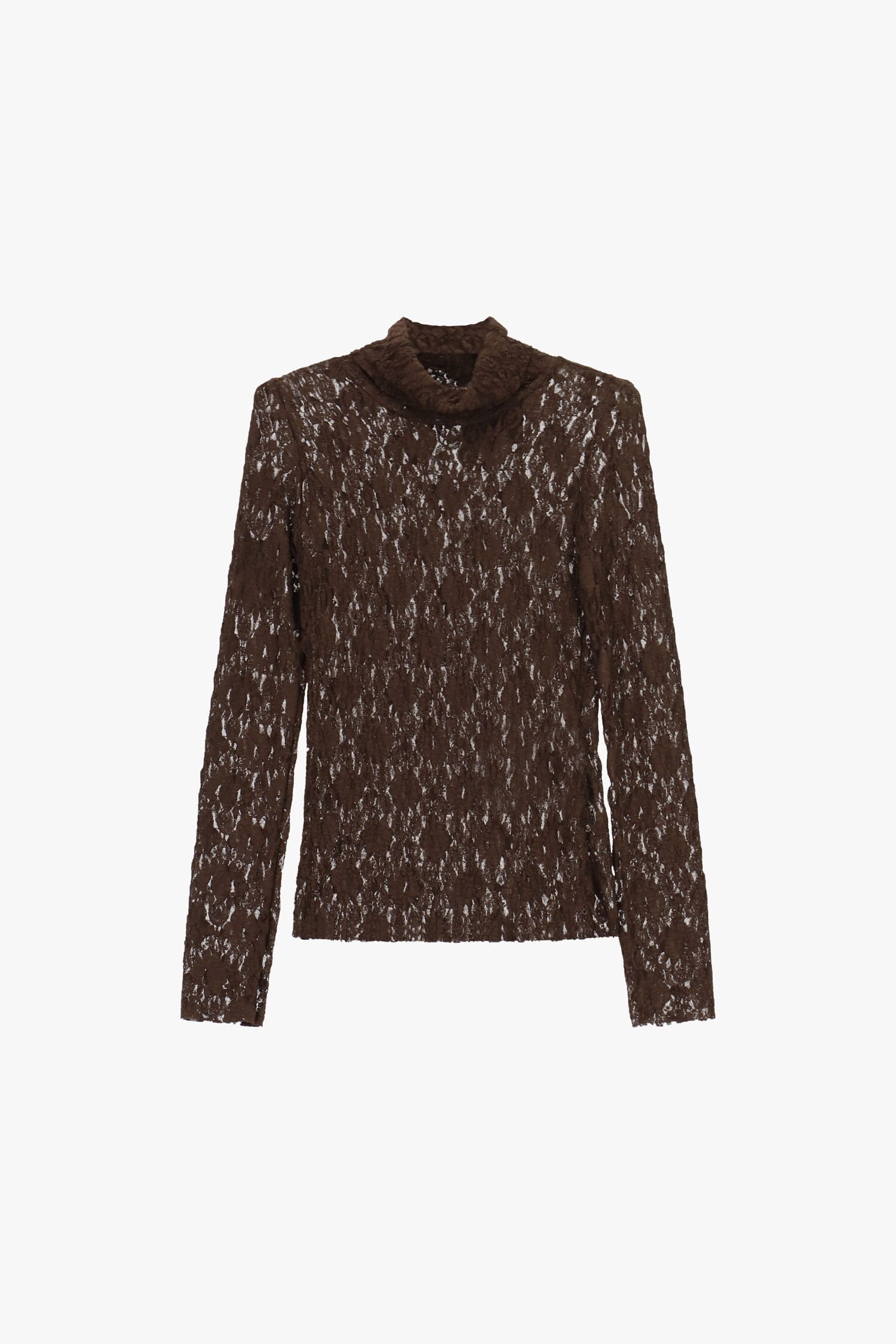 Top In Pizzo A Maniche Lunghe Con Collo Alto Dixie