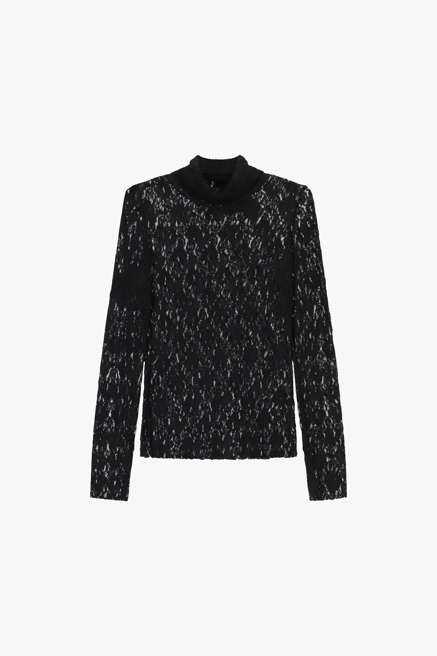 Top In Pizzo A Maniche Lunghe Con Collo Alto Dixie