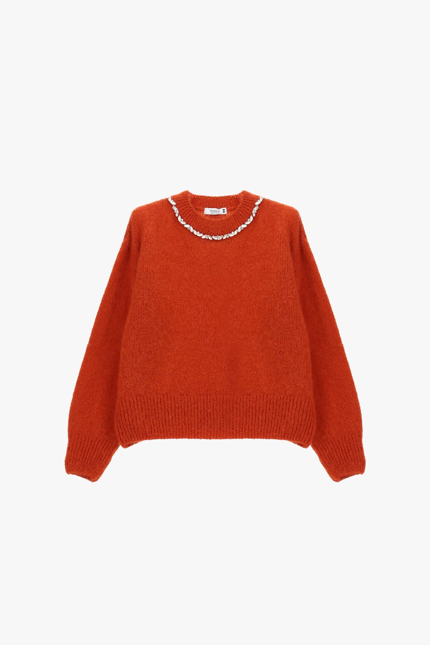 Maglione Girocollo Con Applicazione Di Perle Please