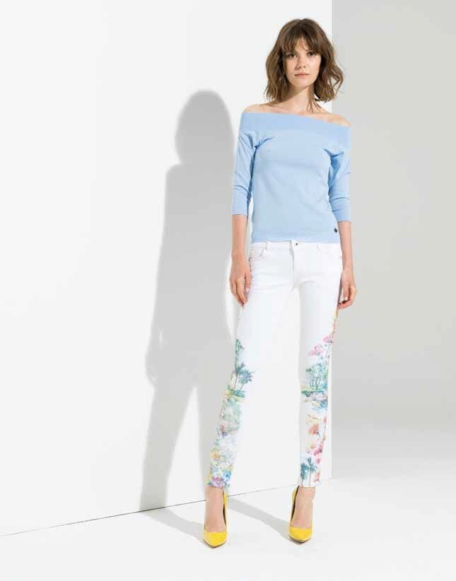 Denim With Applications Fracomina Vestiti Firmati Life Smiles