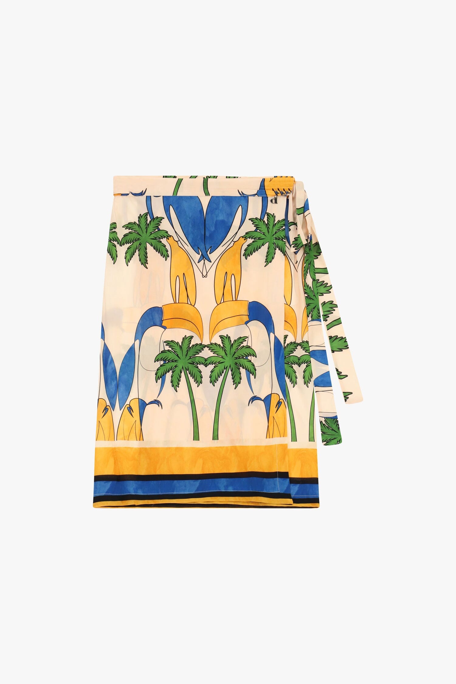 Gonna Corta Fantasia Tropicale Con Nodo Laterale Dixie