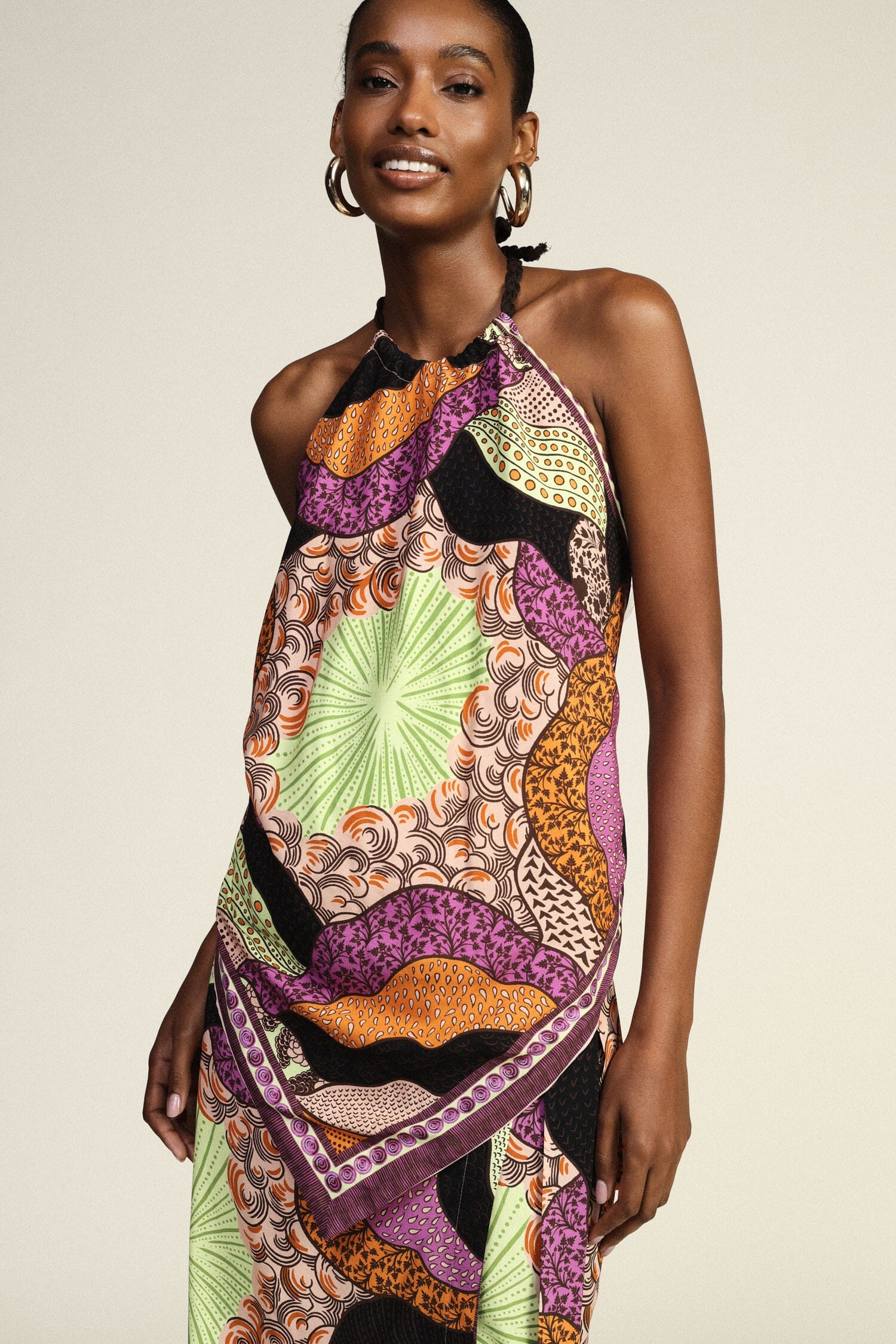 Top A Fascia Con Stampa Geometrica E Laccio Dixie