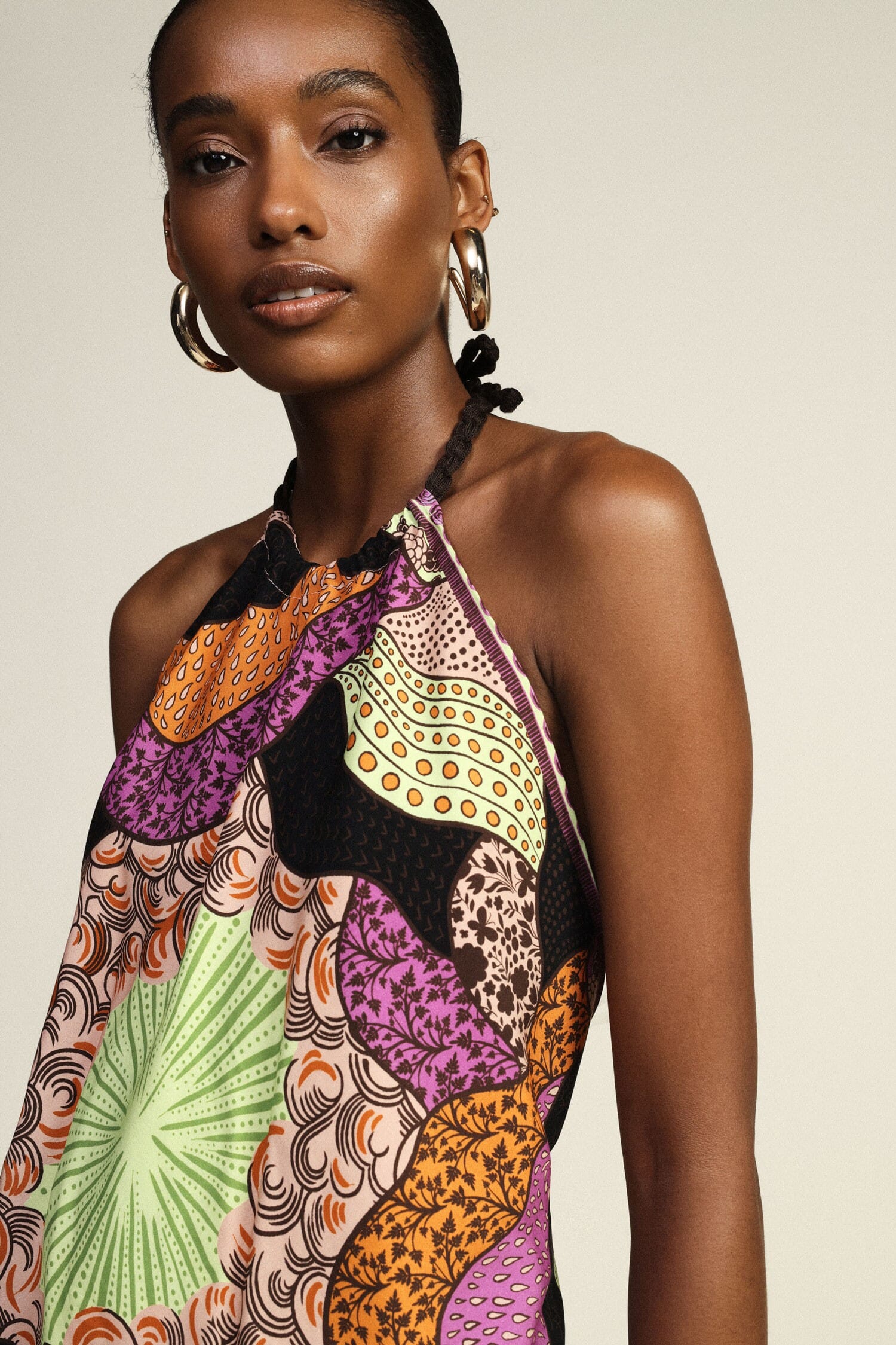 Top A Fascia Con Stampa Geometrica E Laccio Dixie