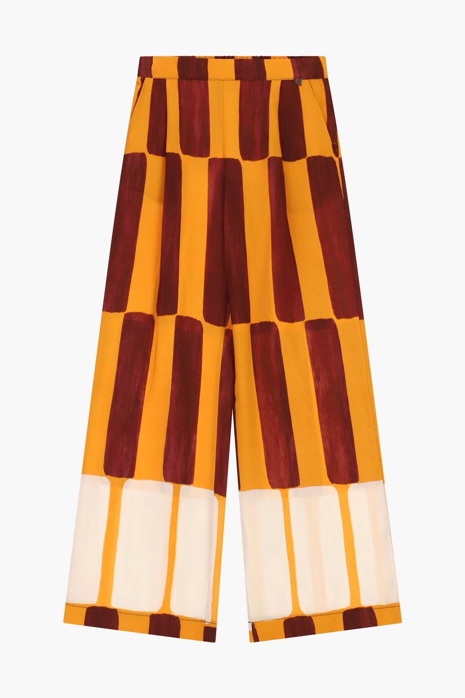 Pantaloni Palazzo A Righe Larghe Con Vita Alta Dixie