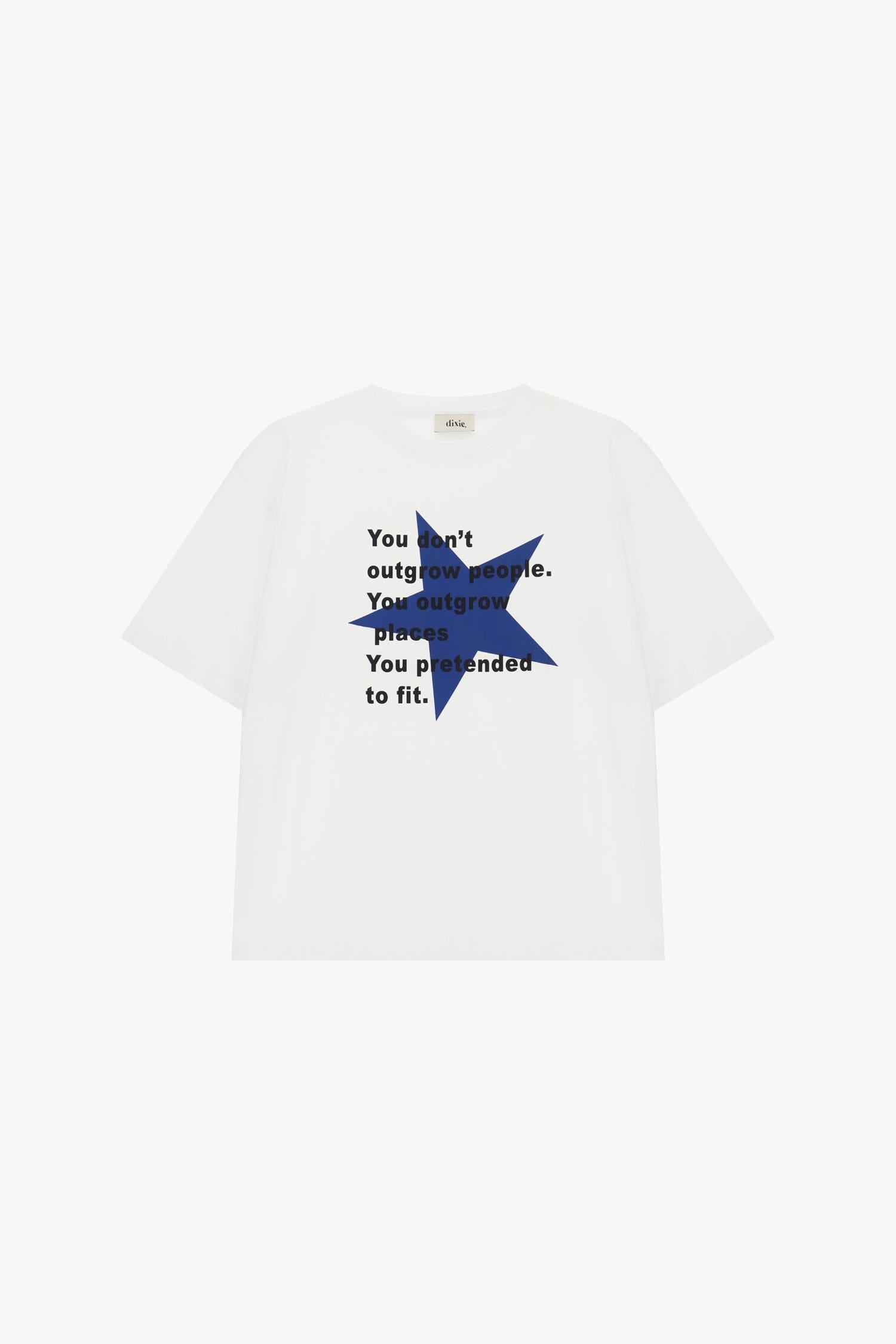 T-Shirt Girocollo Stampa Frase E Stella Frontale Dixie
