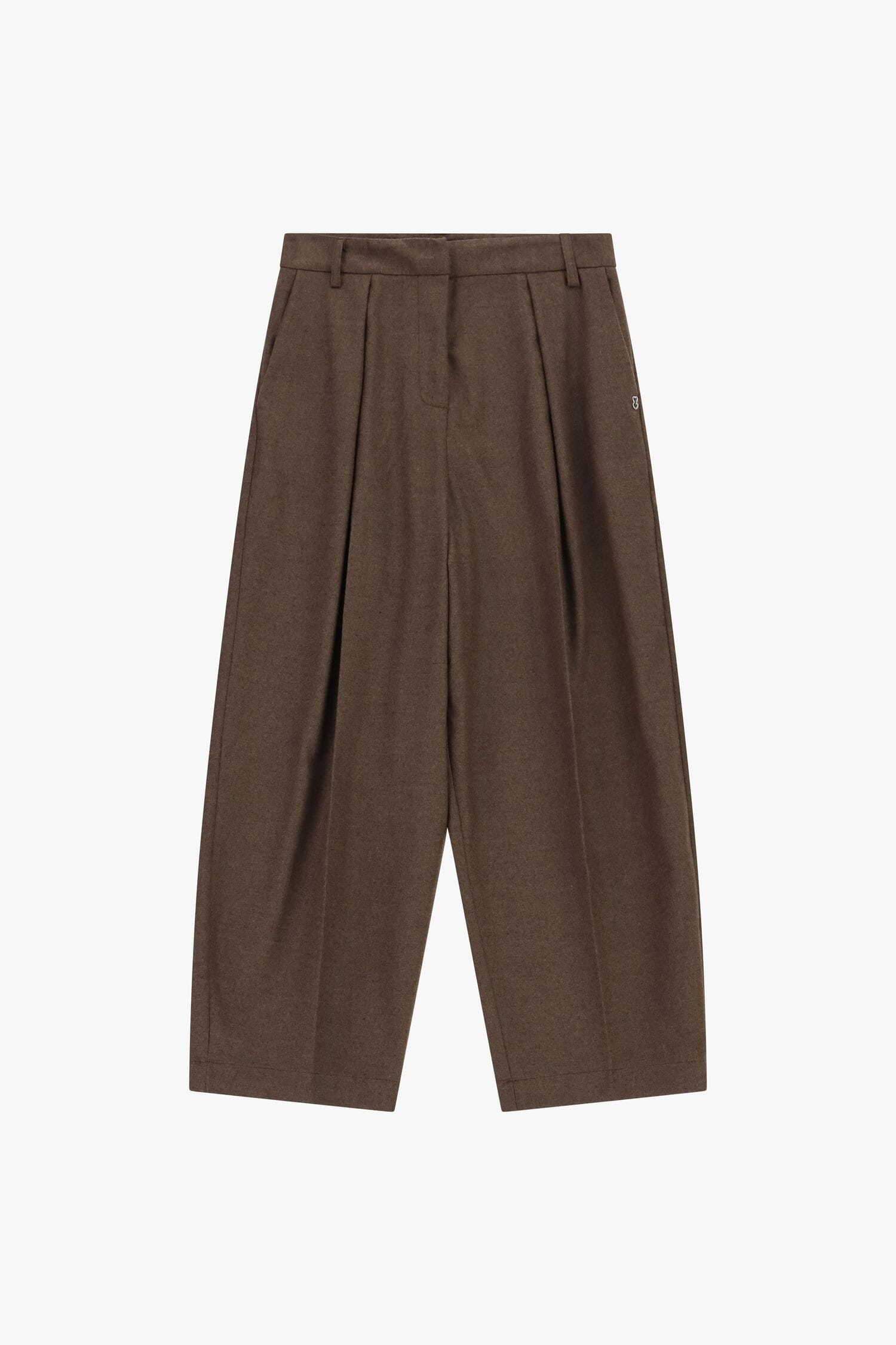 Pantalon palazzo taille haute à pinces, s'il vous plaît