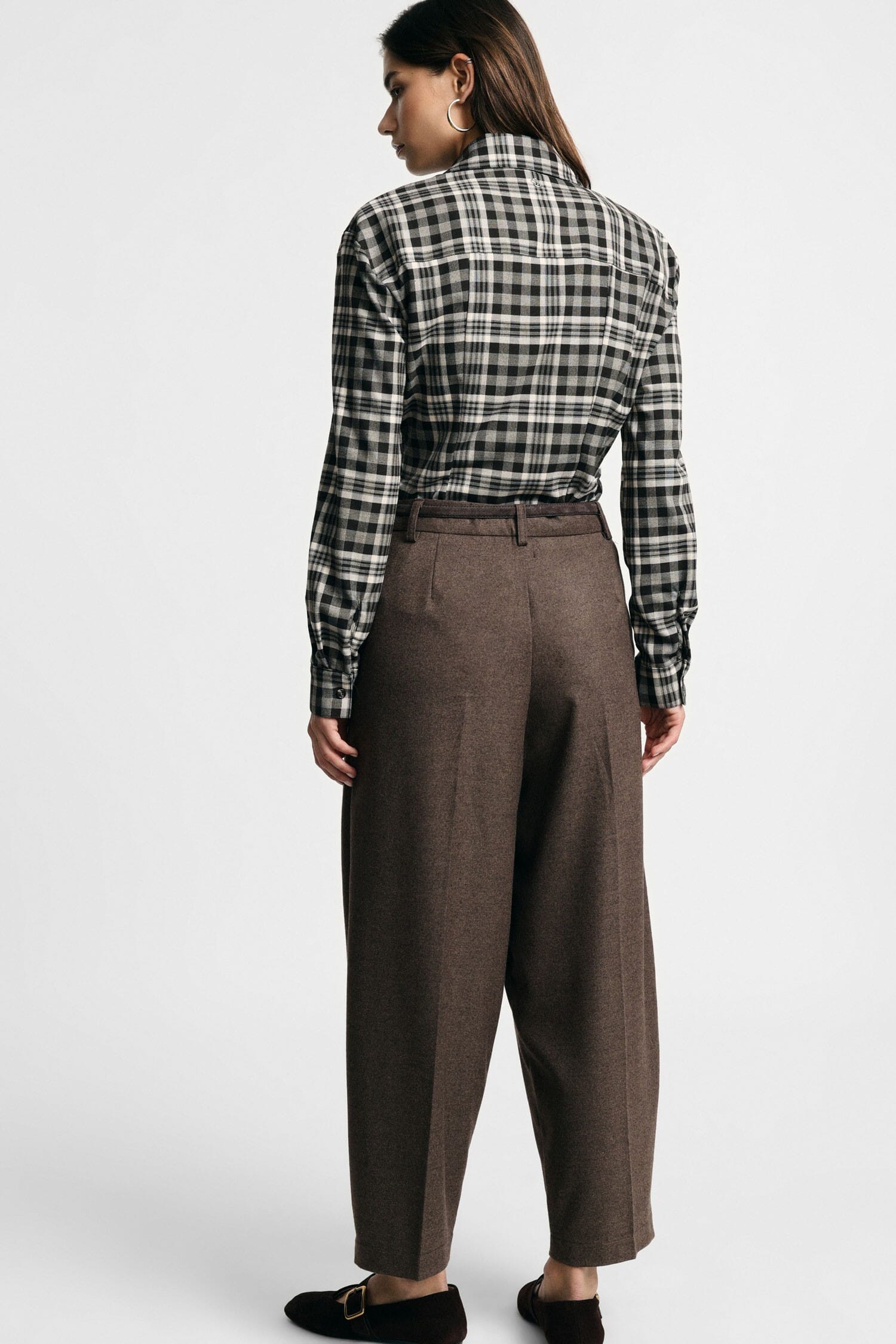 Pantalon palazzo taille haute à pinces, s'il vous plaît