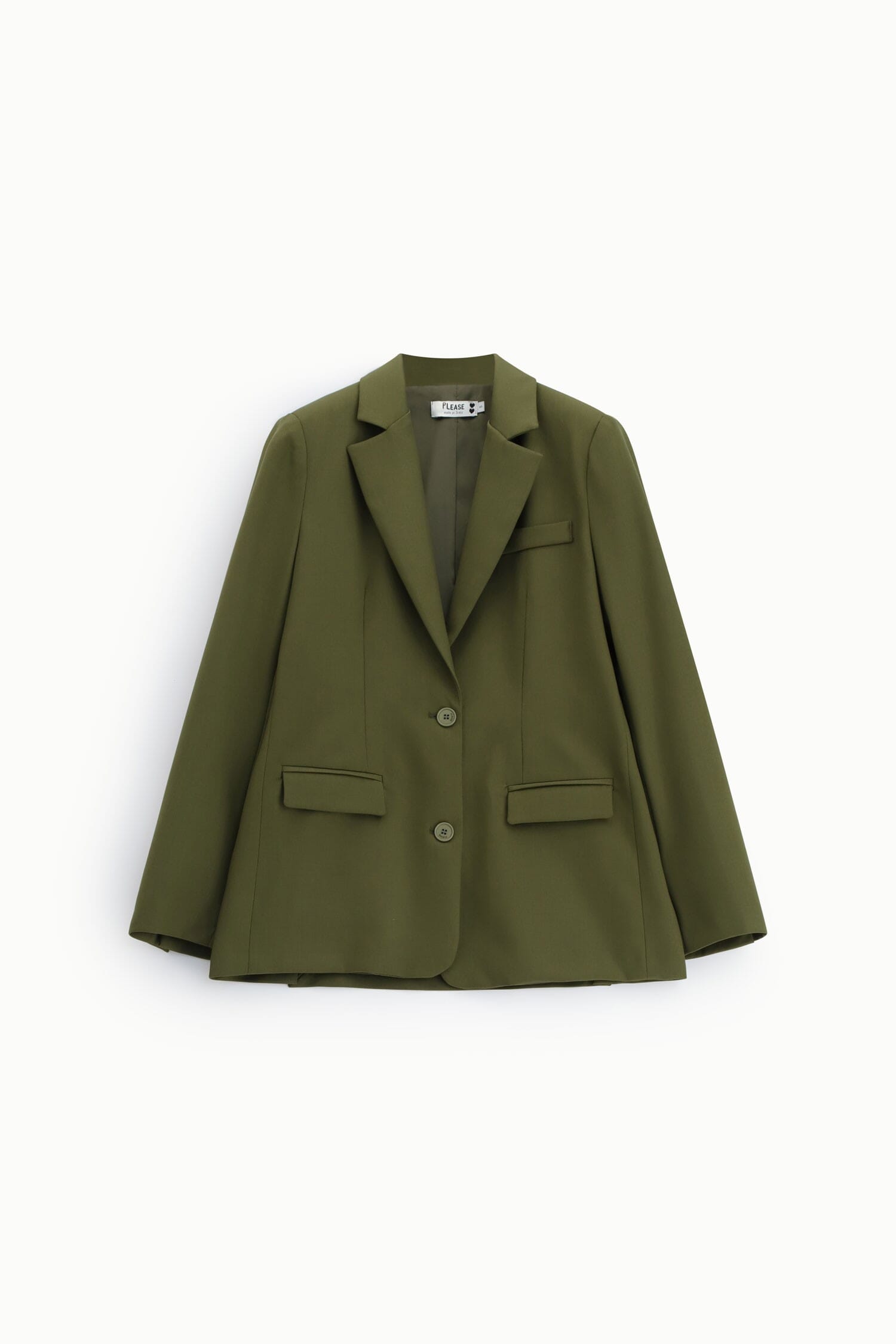 Blazer with a classic lapel and flap pockets, please