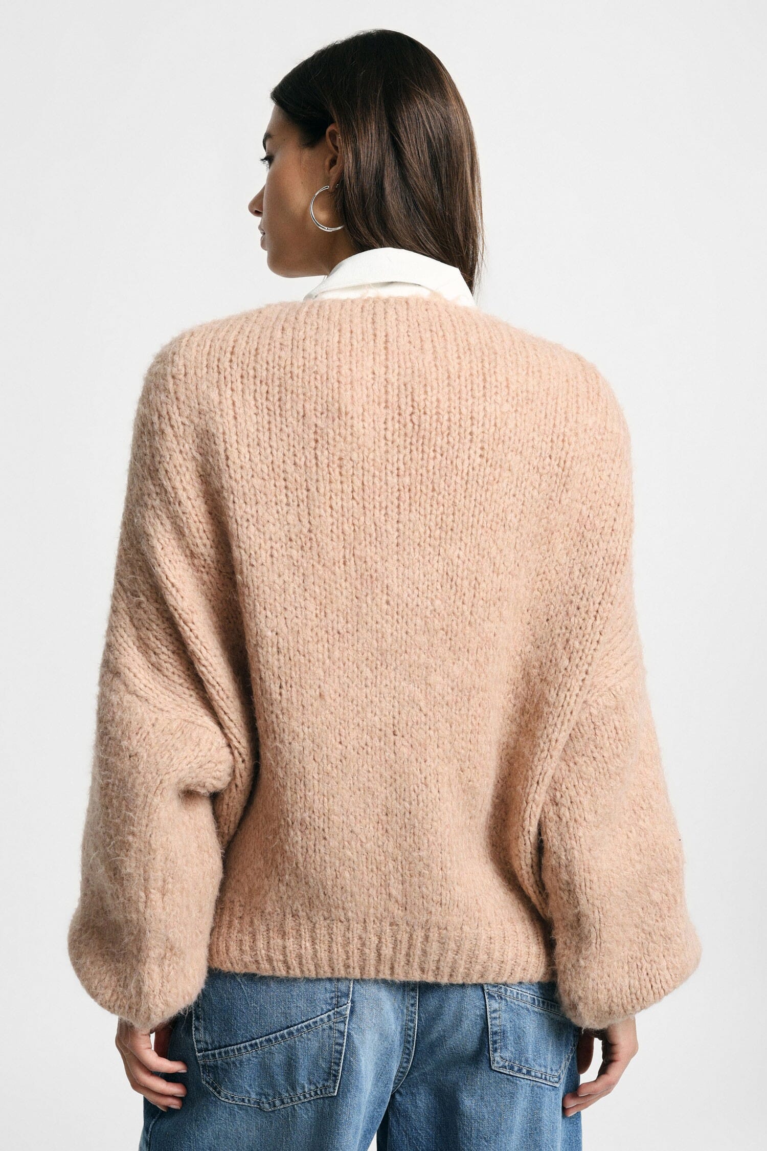 Cardigan Intrecciato Con Nodo Frontale E Maniche Ampie Please