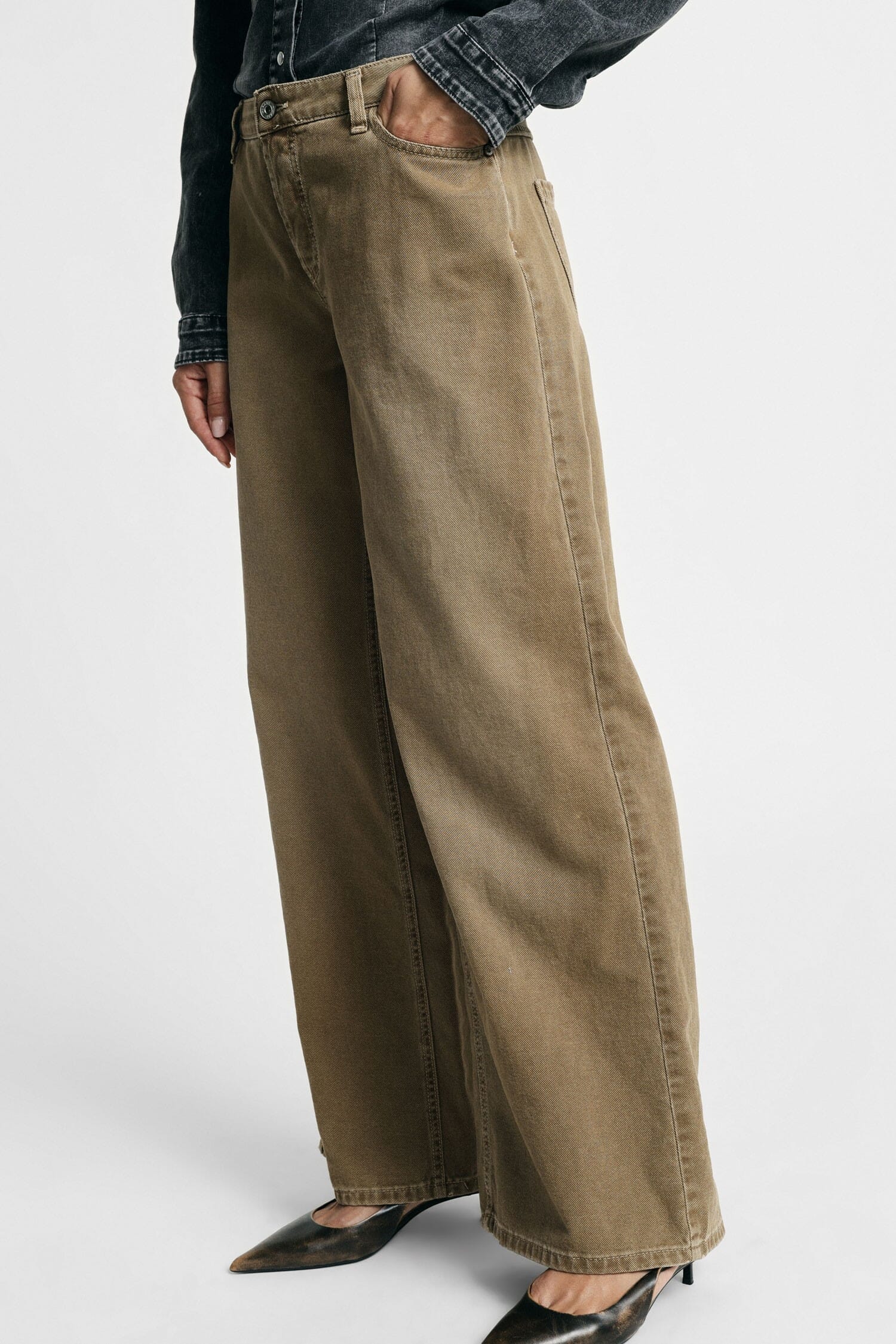 Pantaloni Palazzo Vita Regular Con Cinque Tasche Please