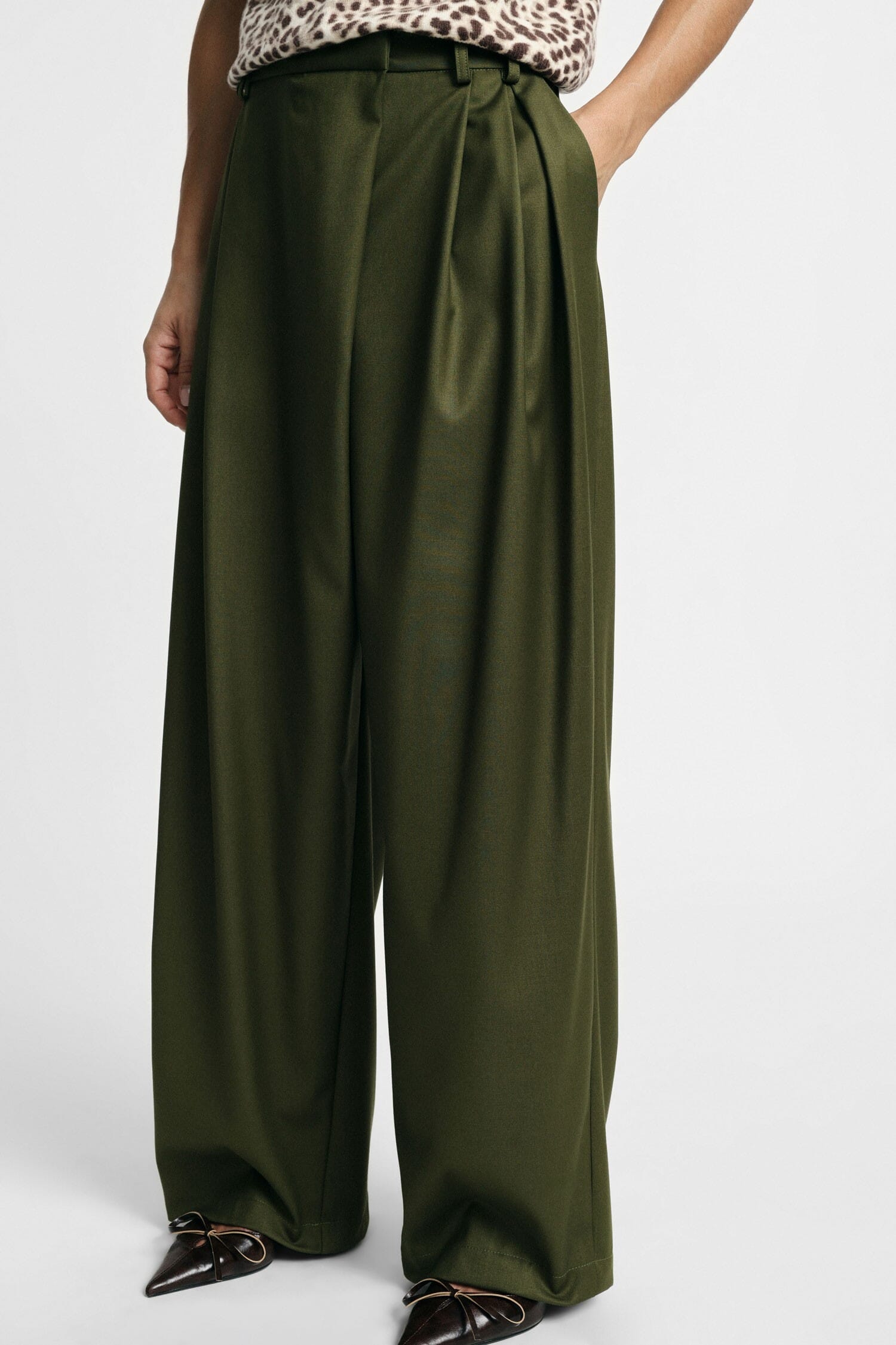 Pantaloni Palazzo Vita Alta Con Pinces Please