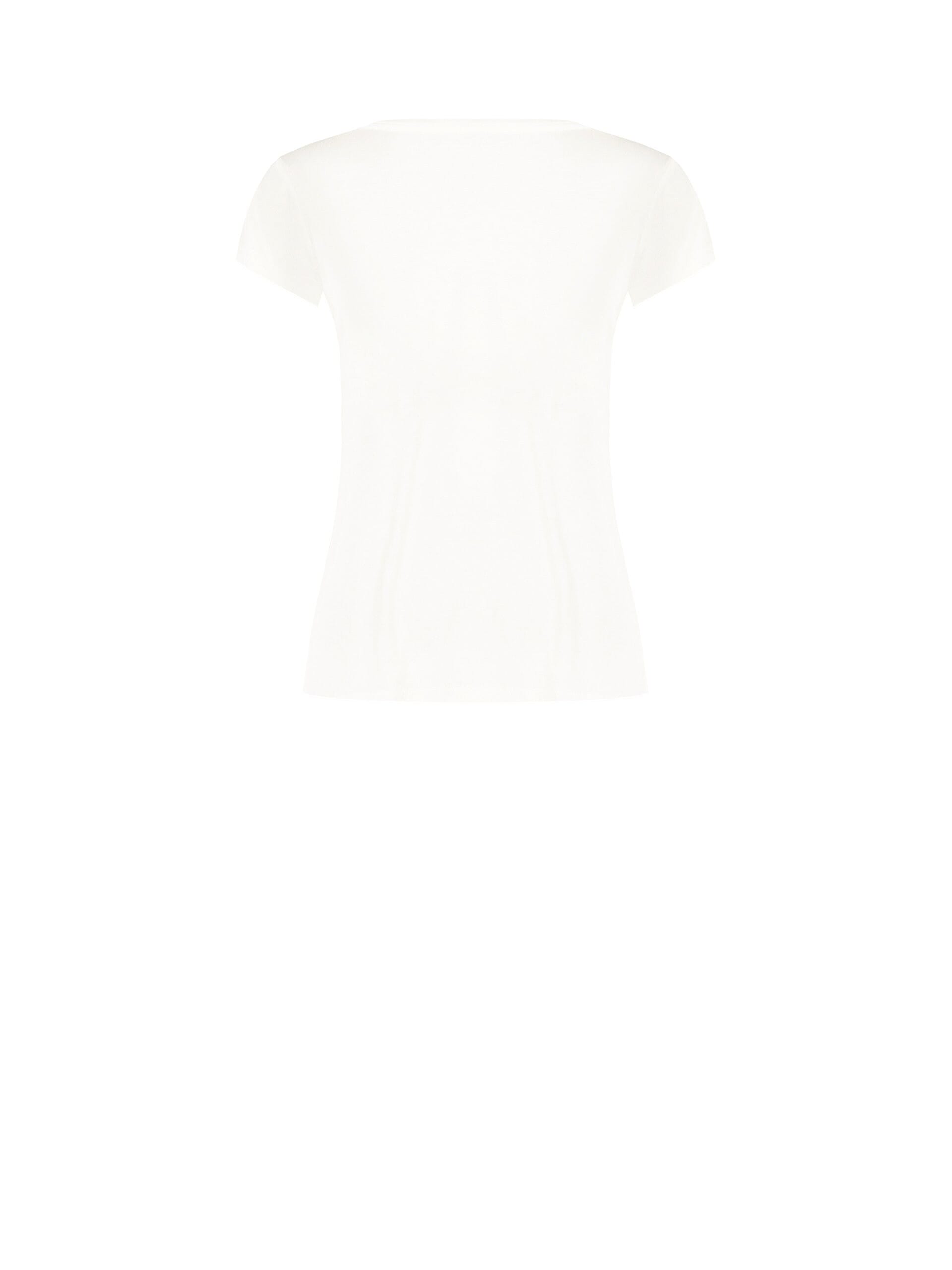 T-shirt coupe classique en mélange de viscose, avec imprimé « teckel » et strass « Rinascimento »
