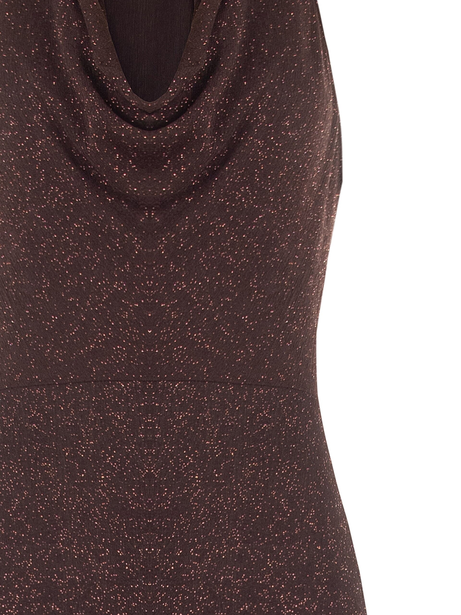 Rinascimento Glitter-Effect Lurex Flared Maxi Dress