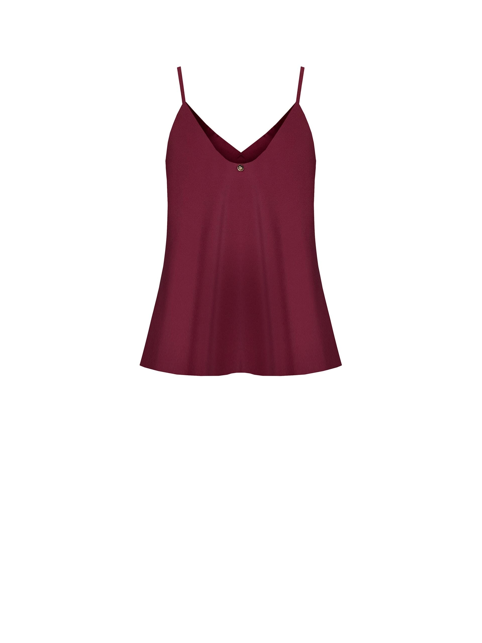 Top Fluido In Raso Con Doppio Scollo A V Rinascimento