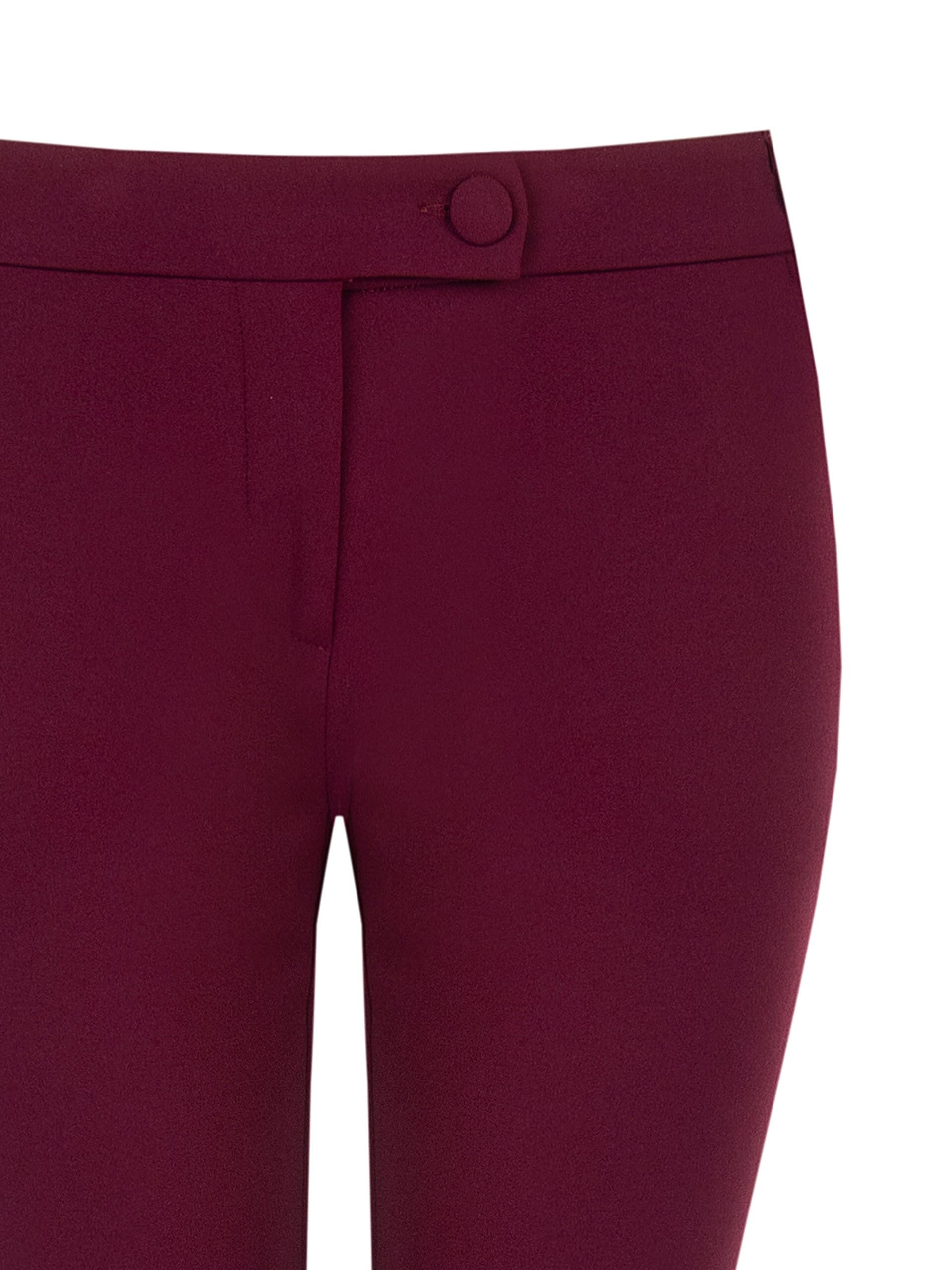 Pantalon skinny en crêpe scuba avec bouton assorti « Rinascimento »