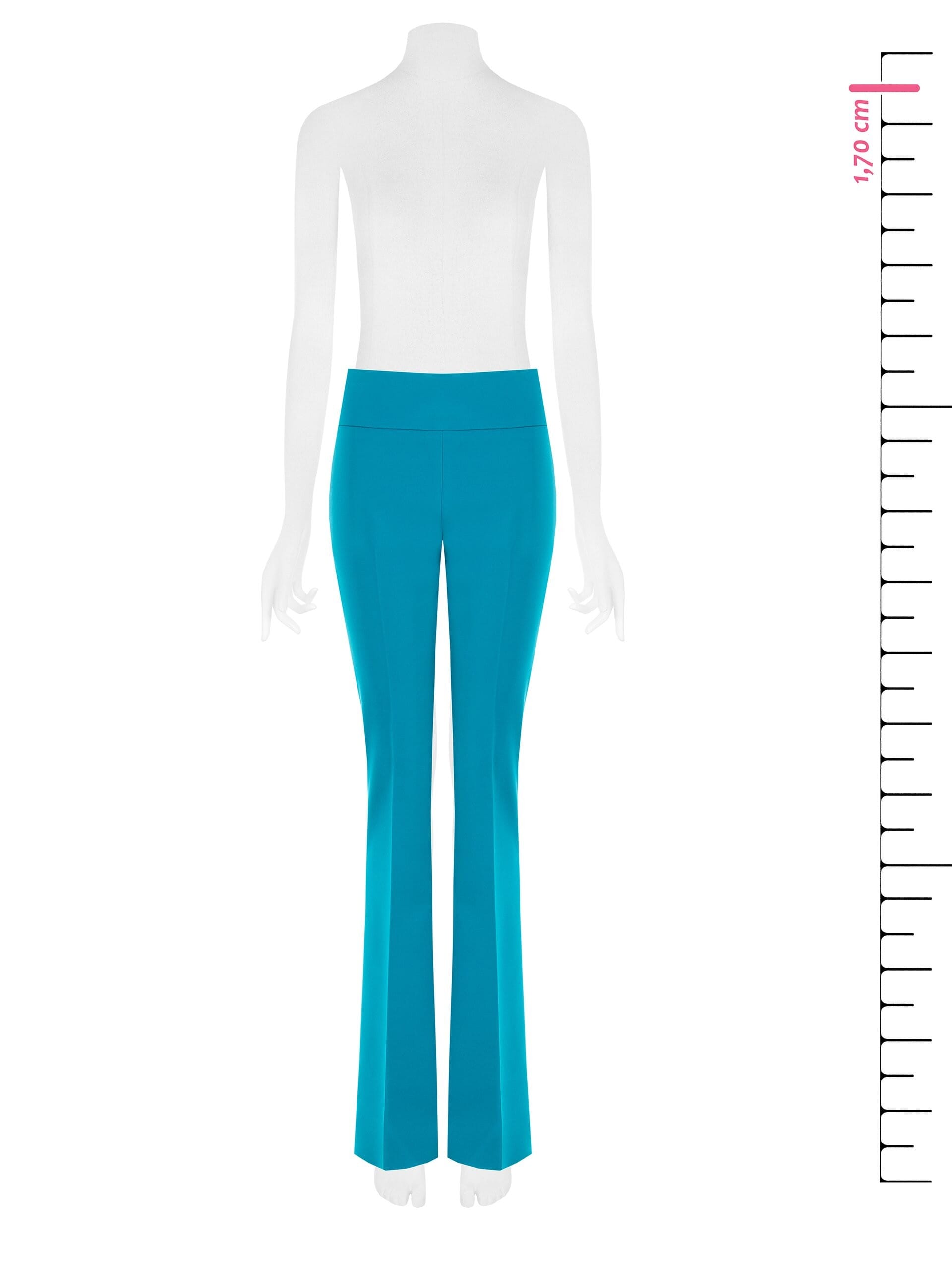 Flared Trousers in Technical Fabric with a ‘Rinascimento’ Waistband