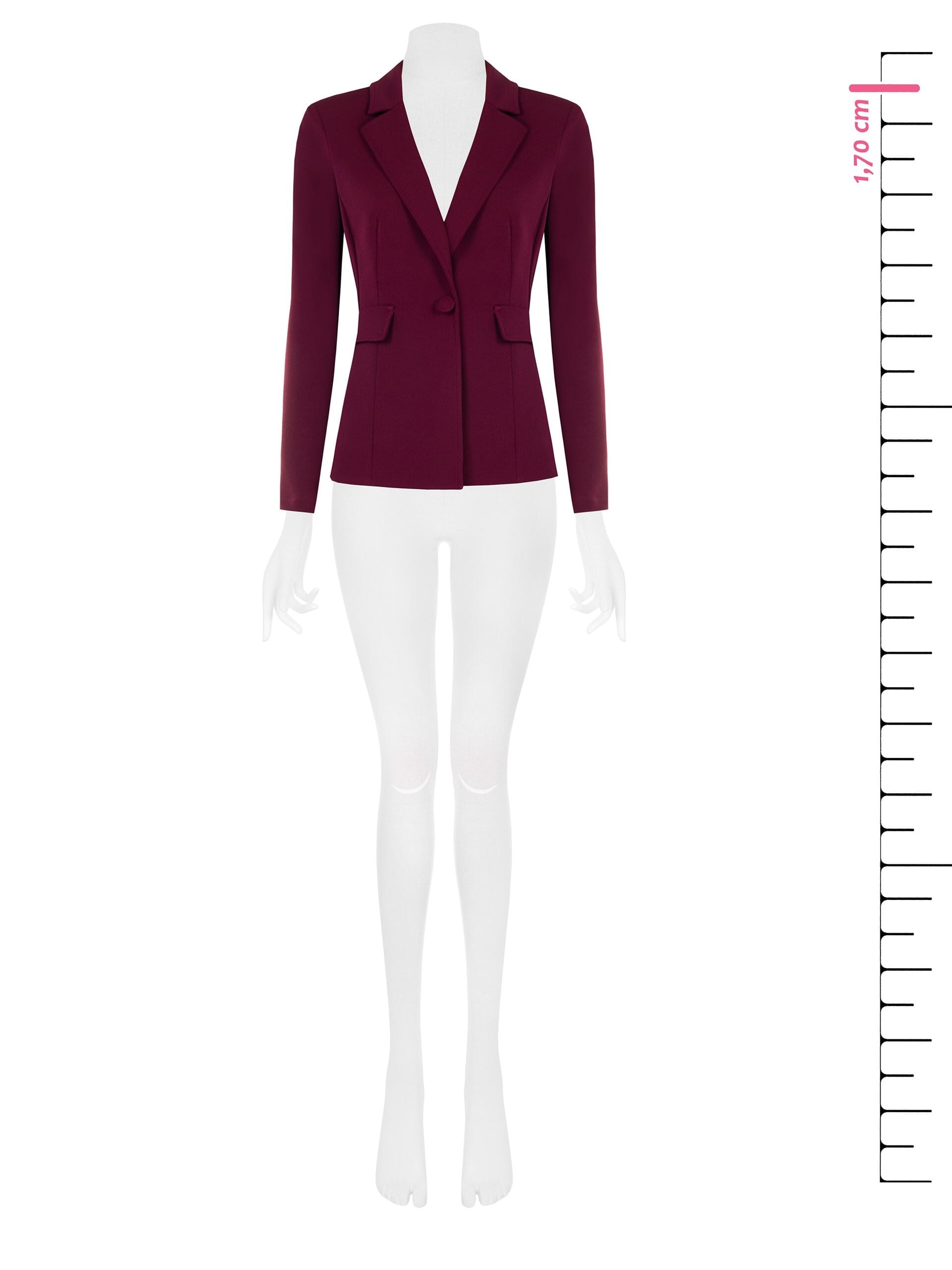 Giacca Blazer Sfiancata In Scuba Crepe Con Bottone Coordinato Rinascimento