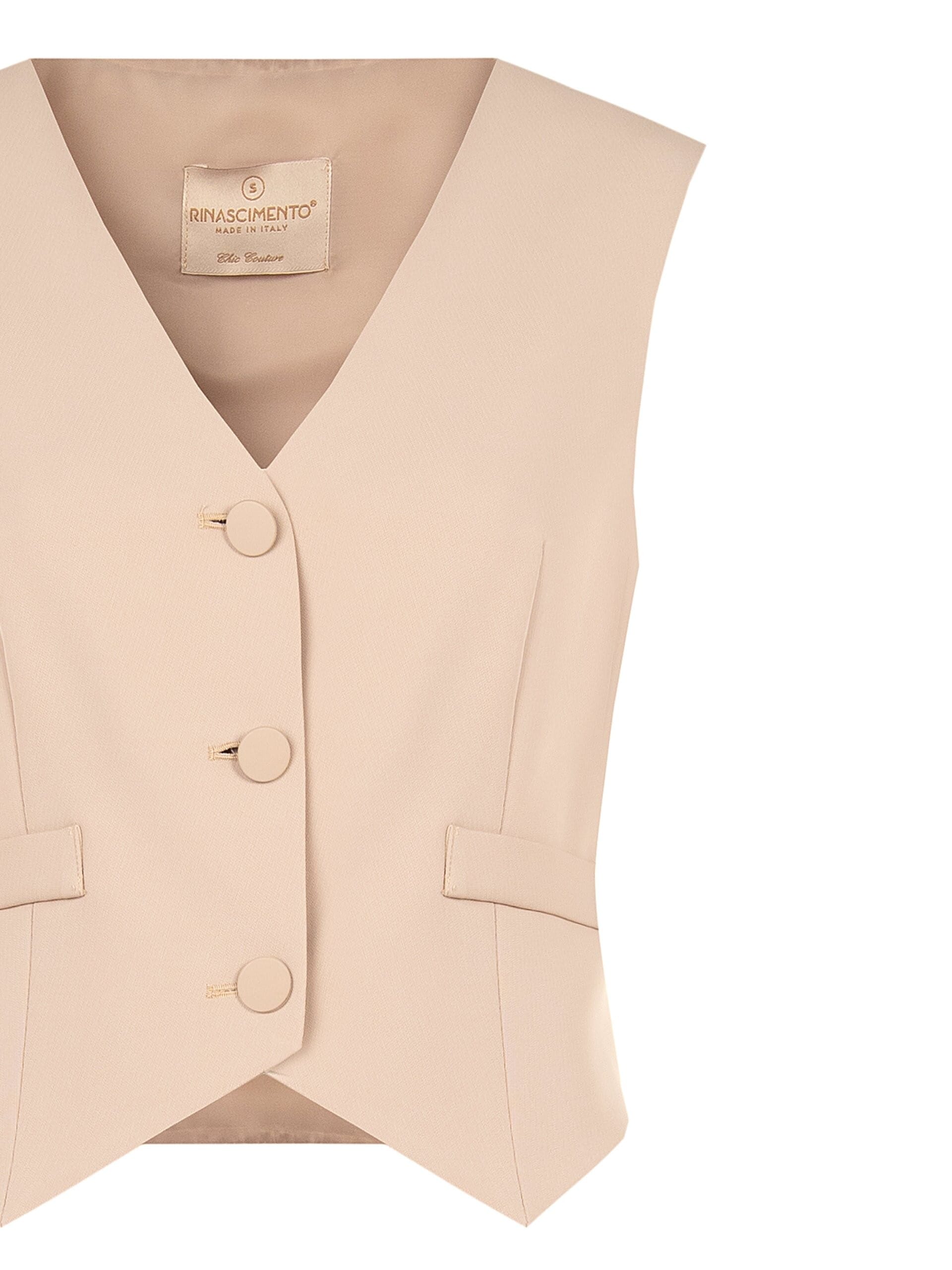Cadi Fabric Waistcoat with Tone-on-Tone Metal Buttons – Rinascimento