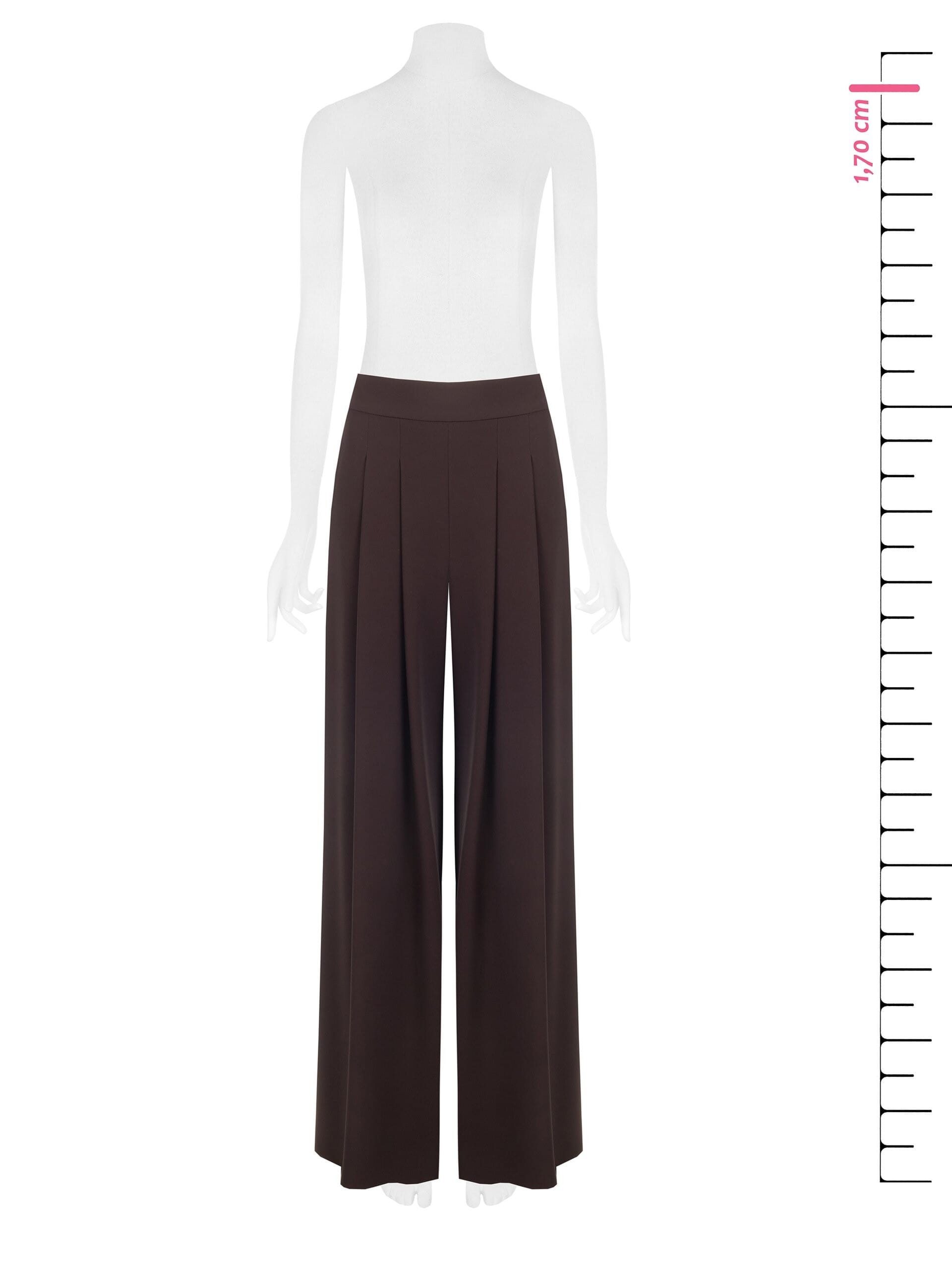 Pantaloni Palazzo In Tessuto Cadi Con Doppia Pinces Rinascimento