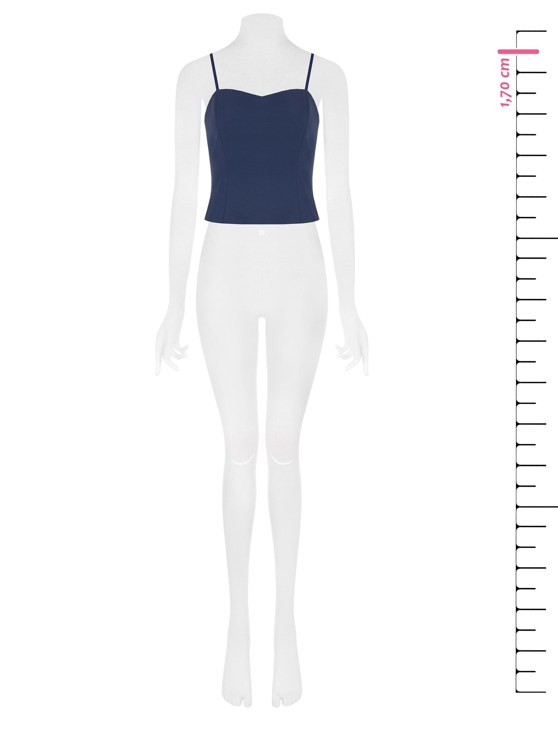 Crop top bustier en tissu Cadi Rinascimento