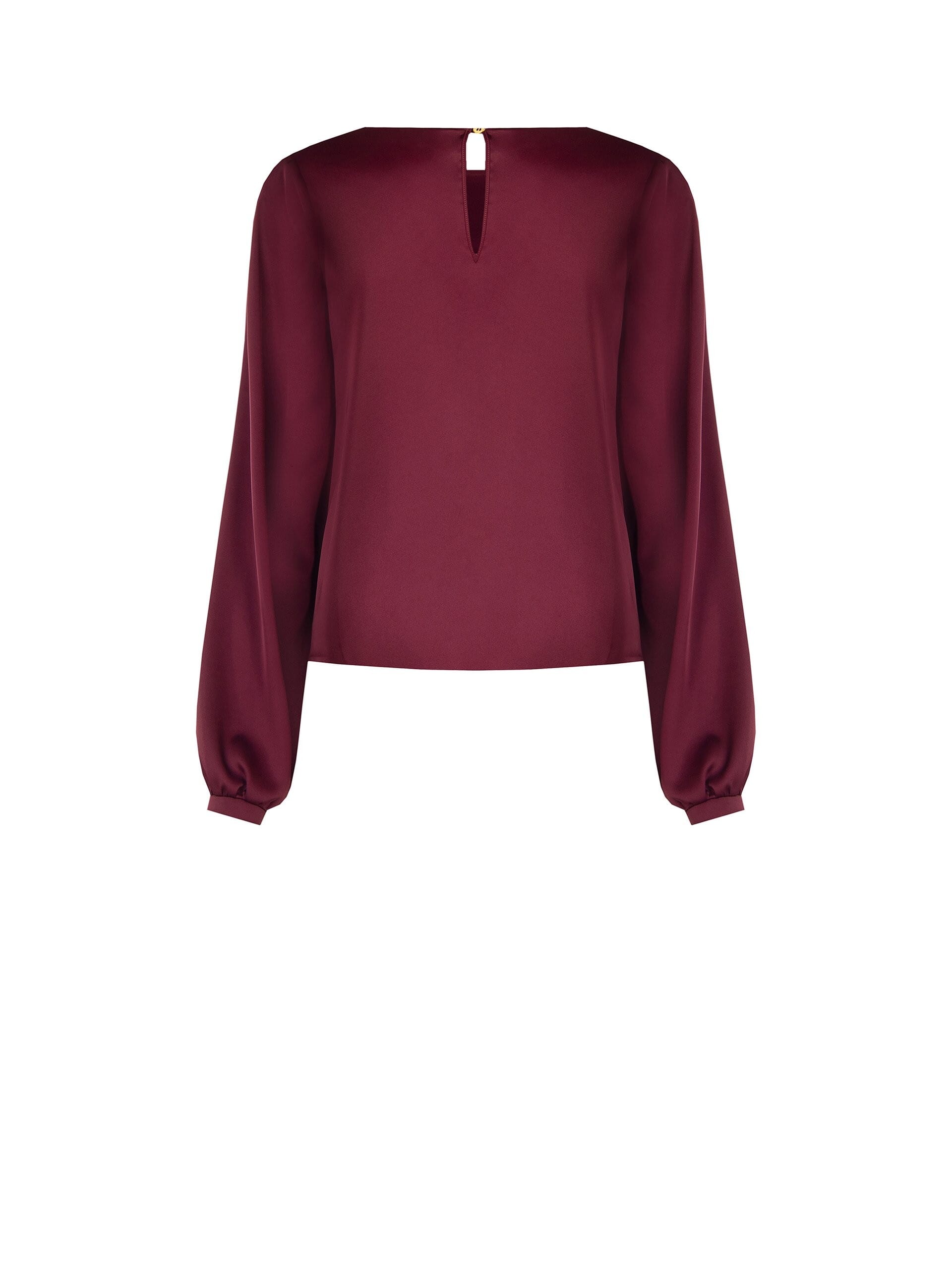 Blusa Fluida A Maniche Lunghe In Raso Rinascimento