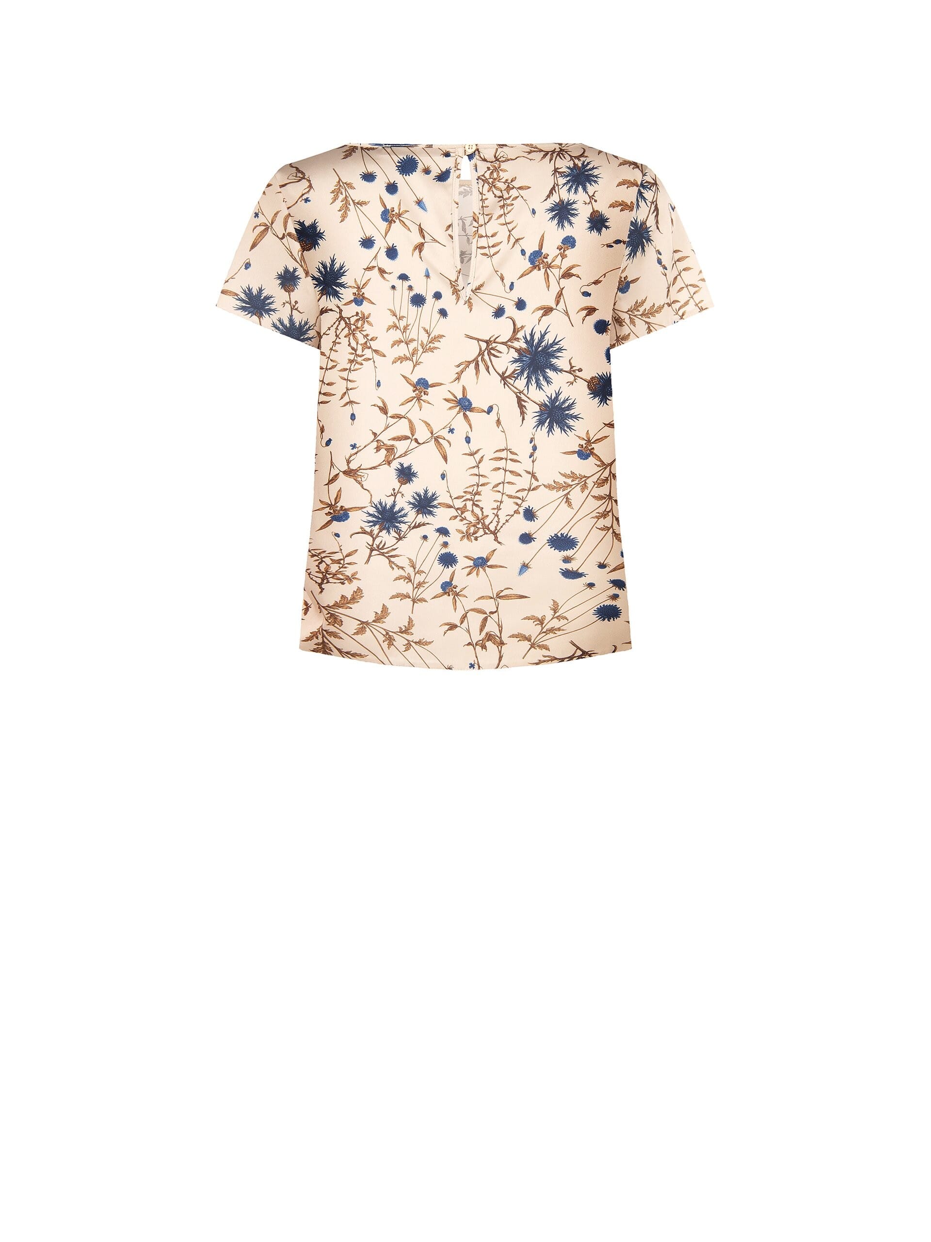Blouse ample et fluide en satin à fleurs « Rinascimento »
