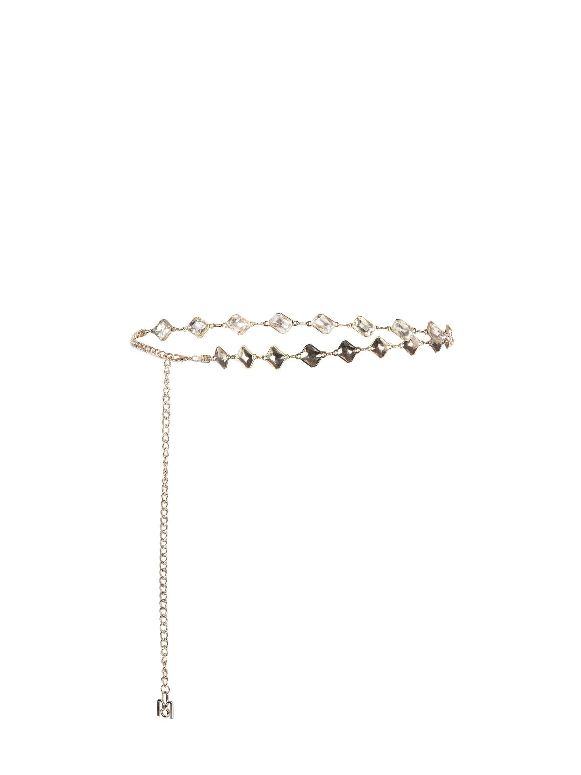 Rinascimento-style Jewelled Chain Belt with Cabochon Crystals