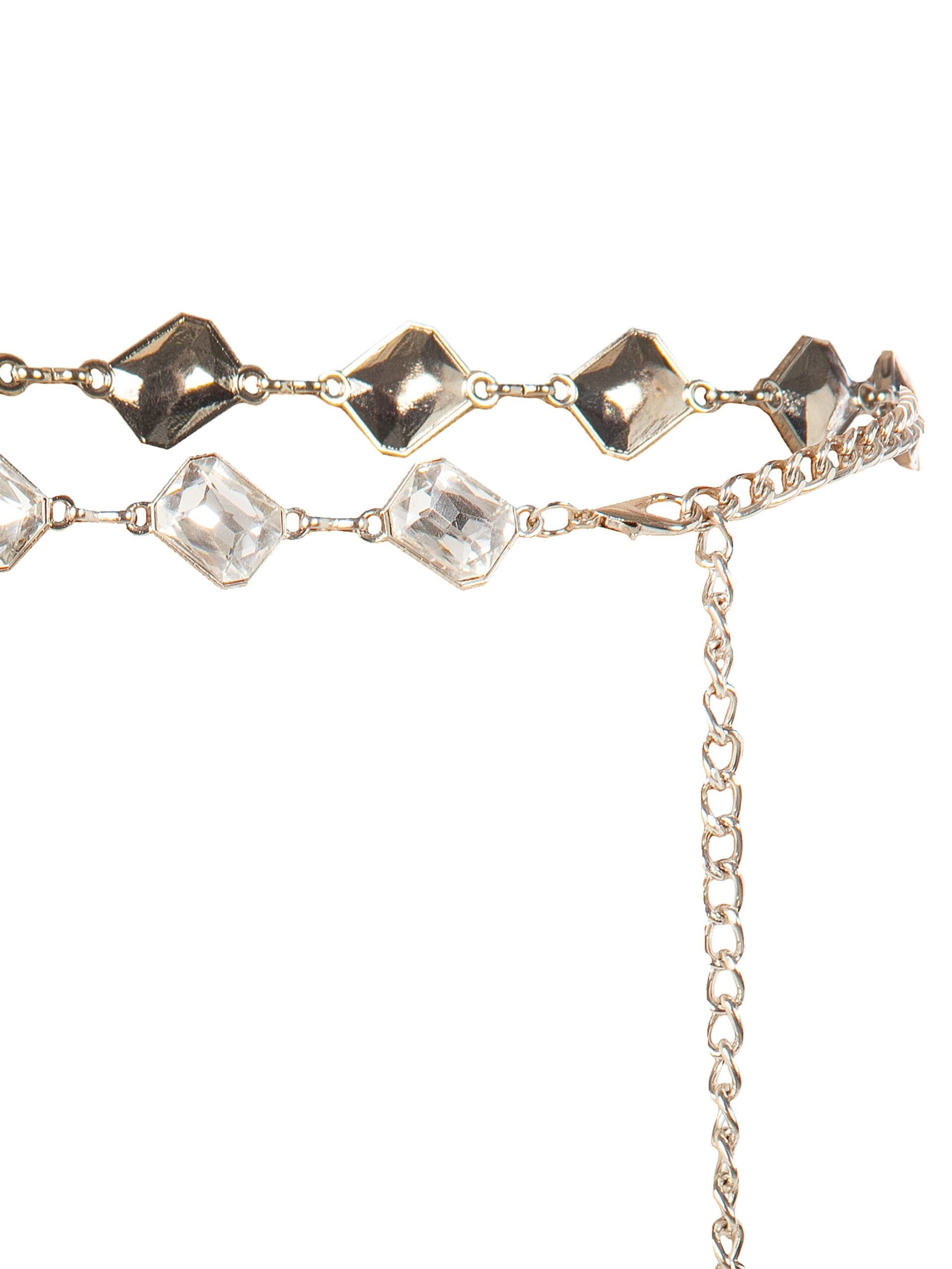 Rinascimento-style Jewelled Chain Belt with Cabochon Crystals