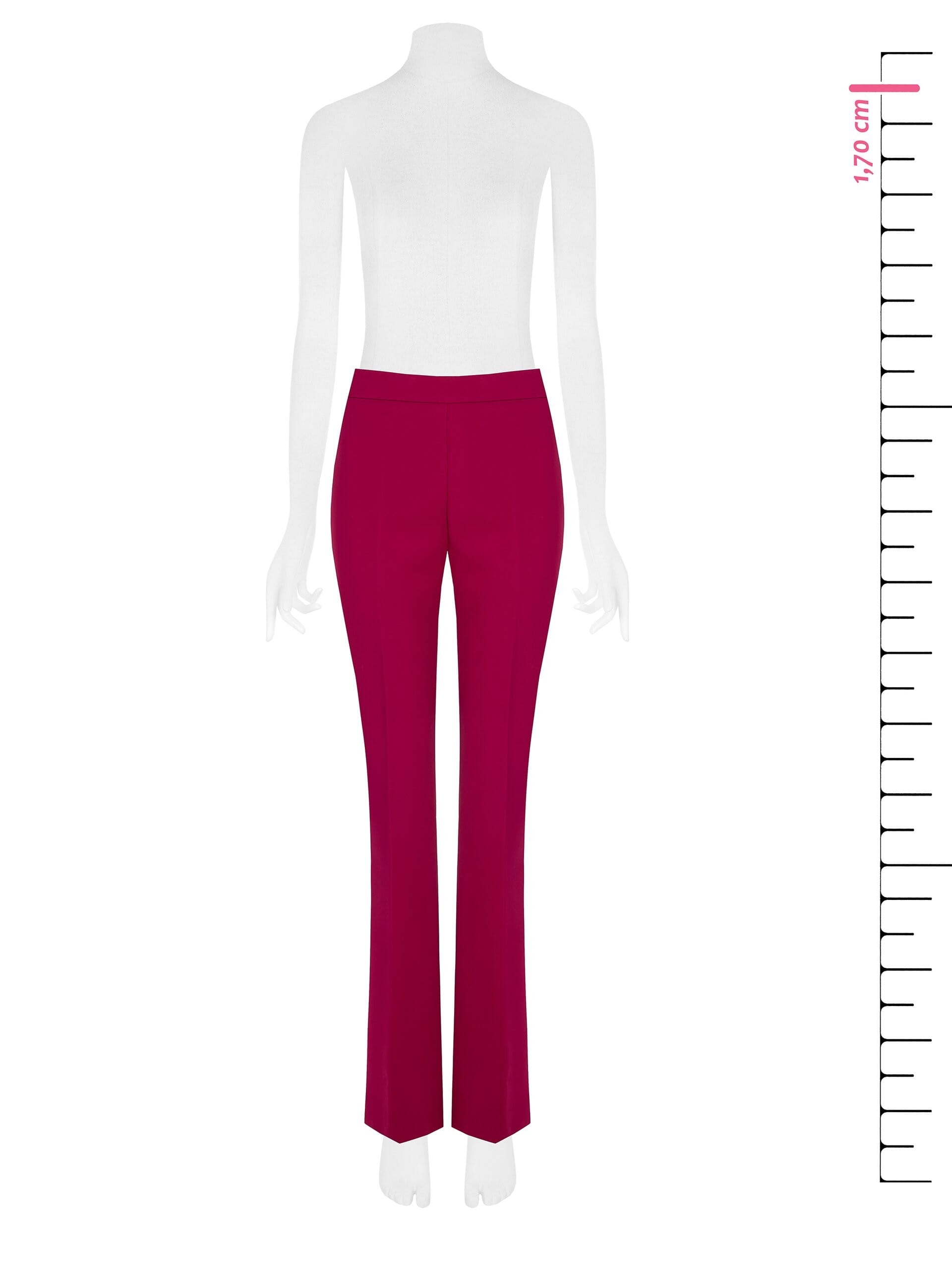 Flared Trousers in Technical Fabric with a Side Zip – Rinascimento