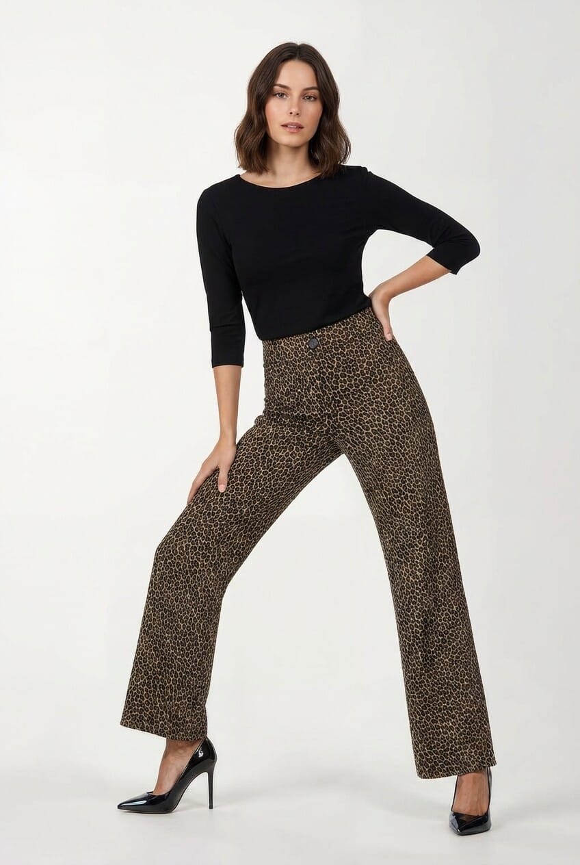 Pantaloni Dritti Maculati Con Tasche Rinascimento