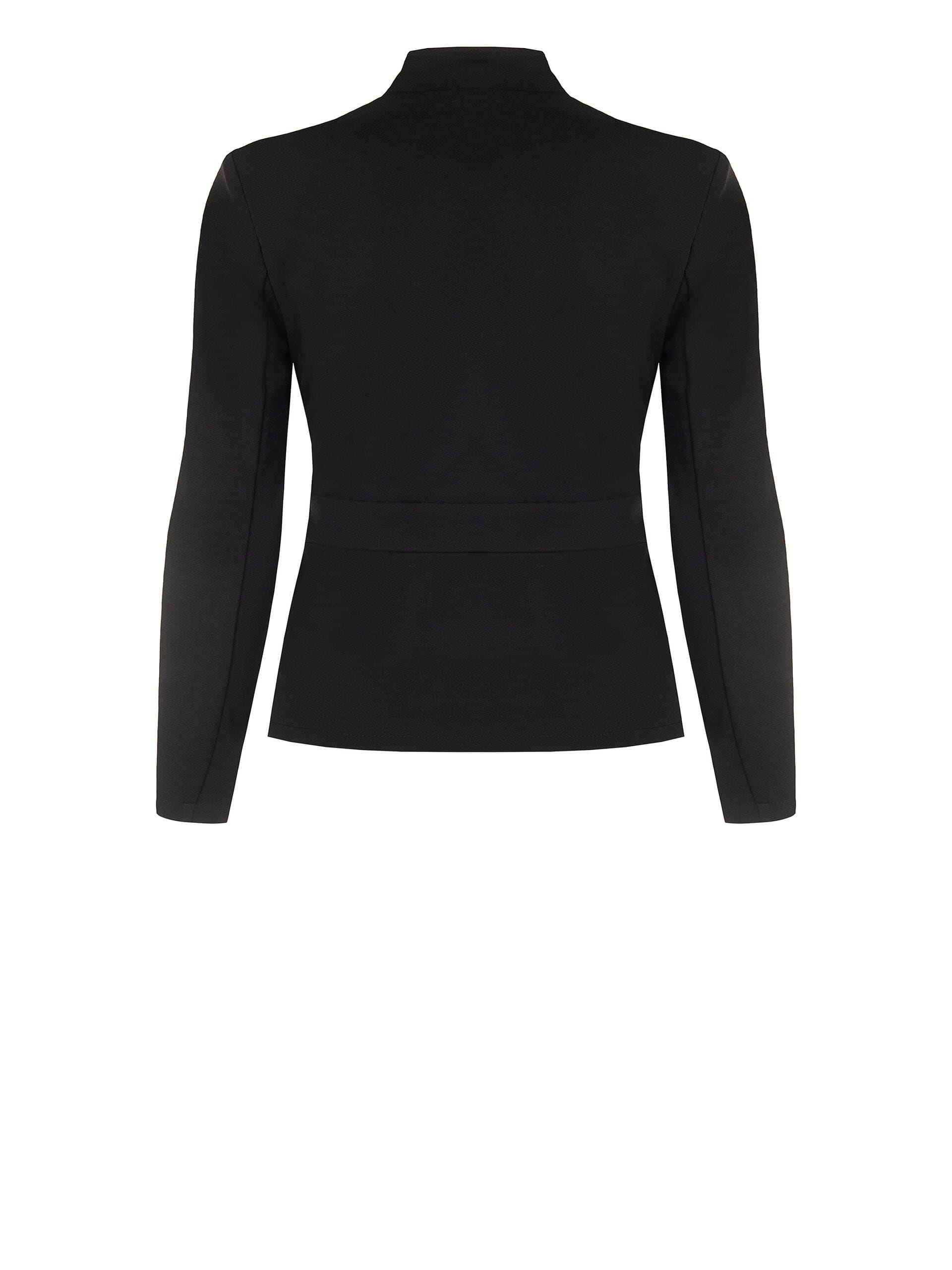 Giacca Blazer Curvy Sfiancata In Scuba Crepe Con Zip Logo Rr Rinascimento Curvy