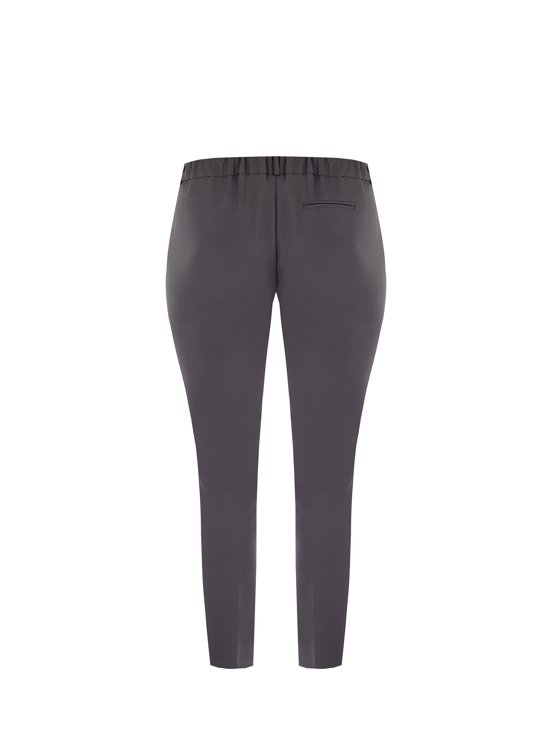 Pantaloni A Sigaretta Cropped In Tessuto Bi-Stretch Con Elastico Dietro Rinascimento Curvy
