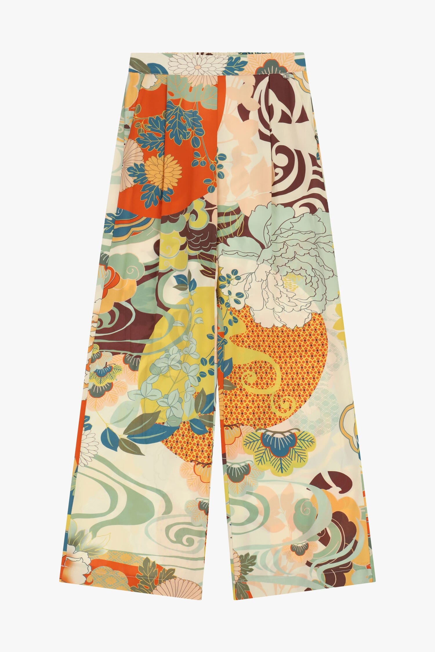 Dixie Wide-Leg Floral Print Palazzo Trousers