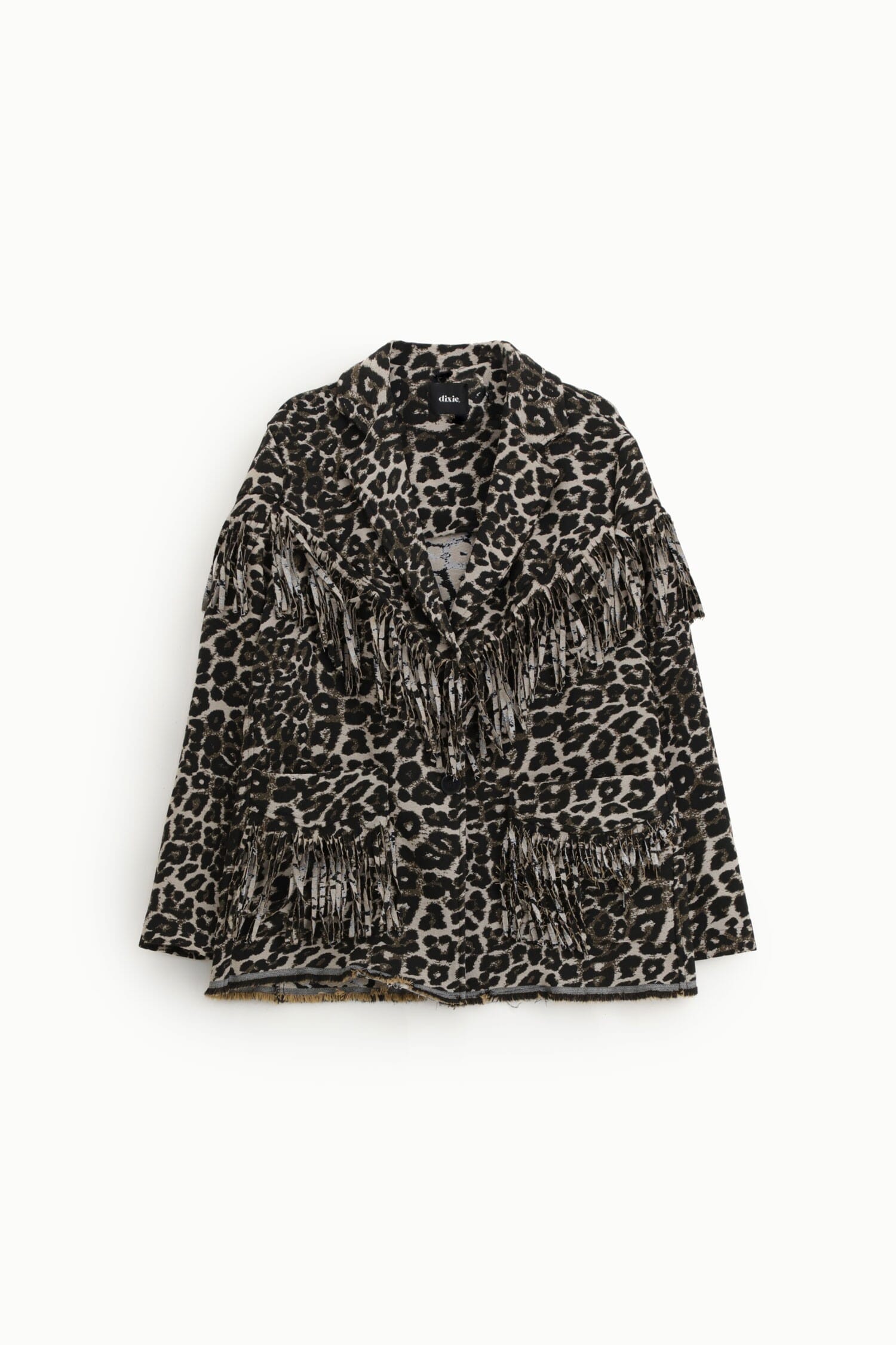 Blazer Fantasia Animalier Con Frange Decorative Dixie