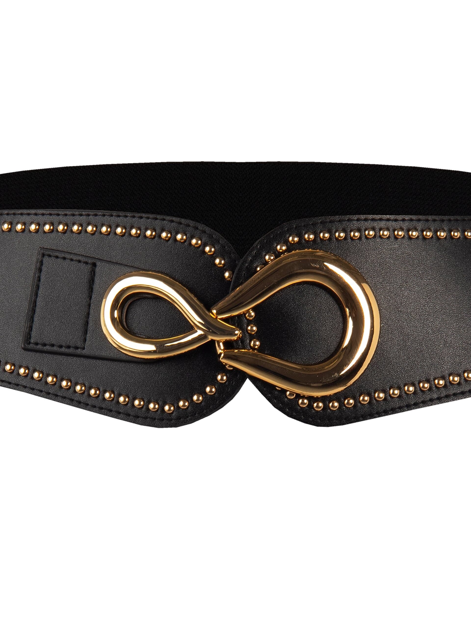 Cintura Bustier In Similpelle Con Elastico E Borchie Rinascimento