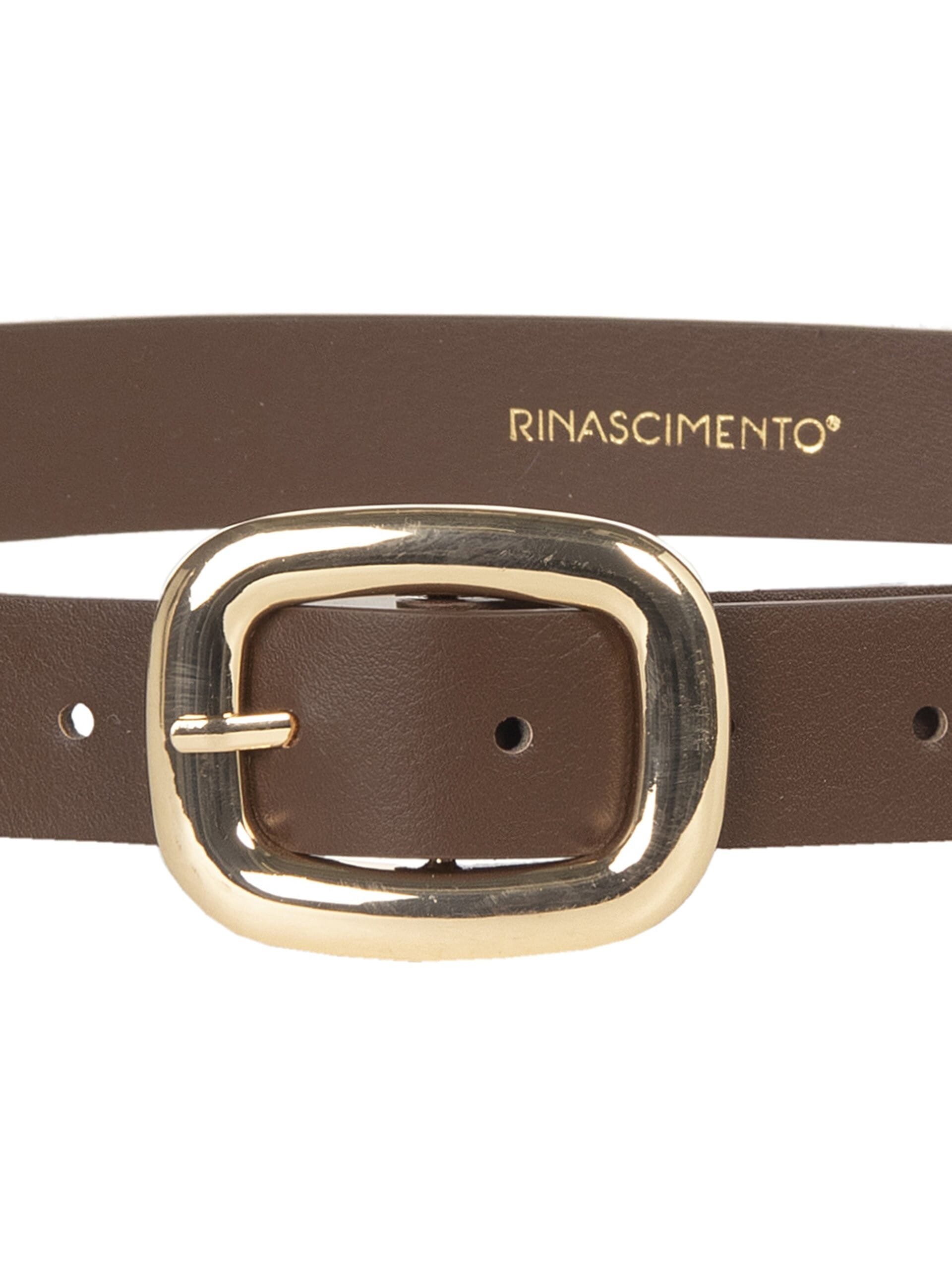 Cintura Sottile In Similpelle Liscia Con Logo Rr Rinascimento