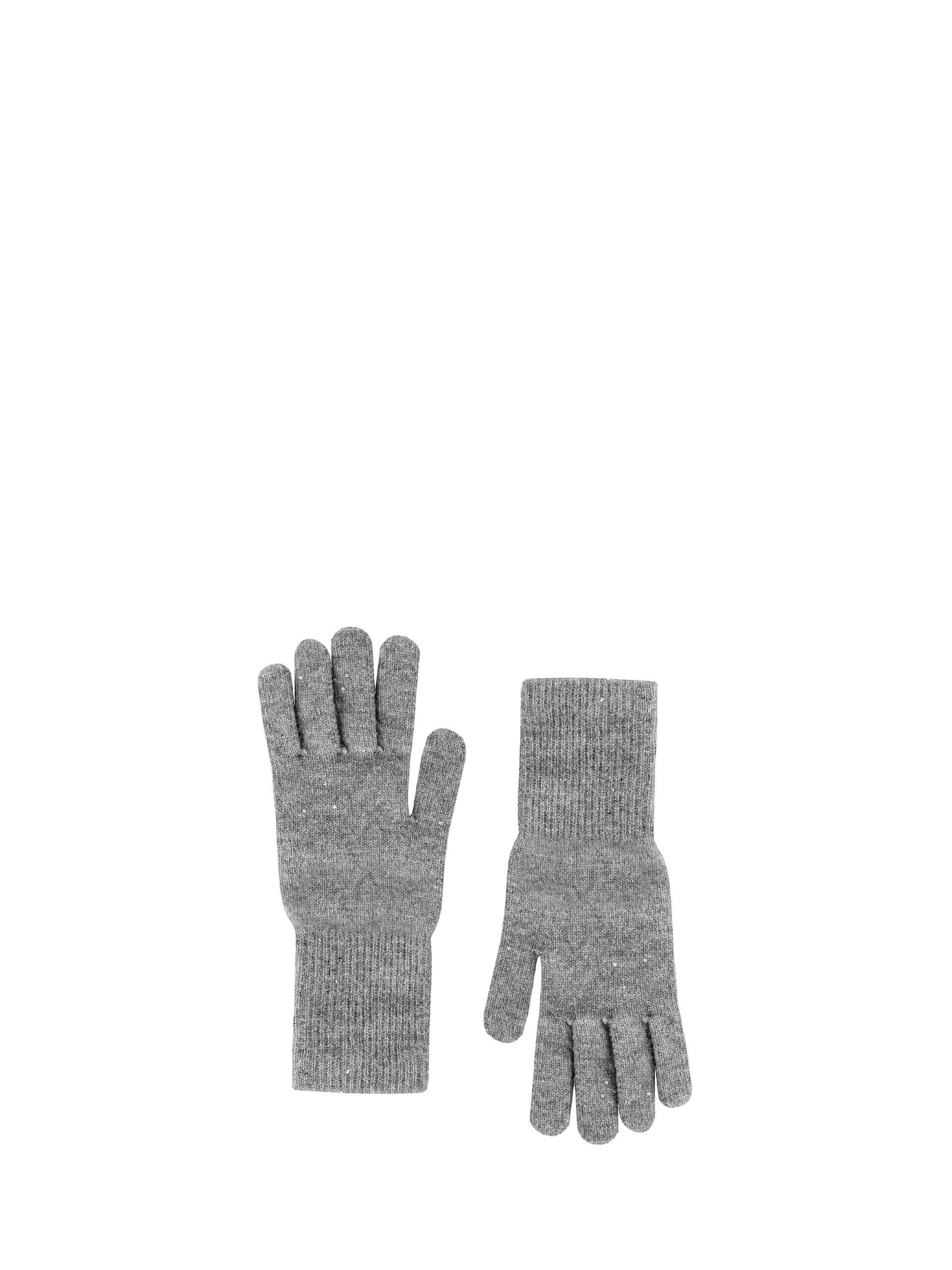 Gants en mélange de viscose et de laine avec micro-paillettes « Rinascimento »