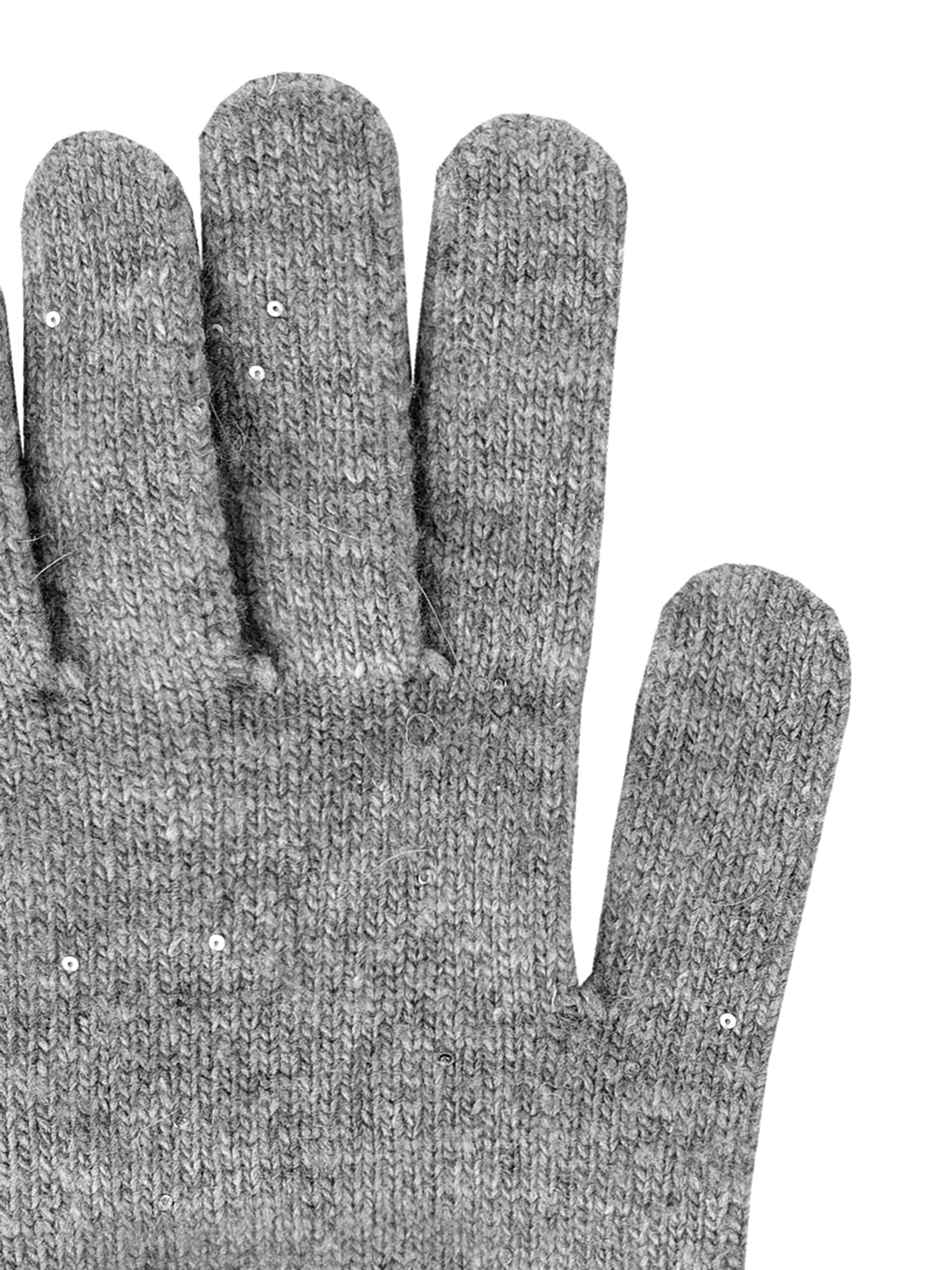 Gants en mélange de viscose et de laine avec micro-paillettes « Rinascimento »