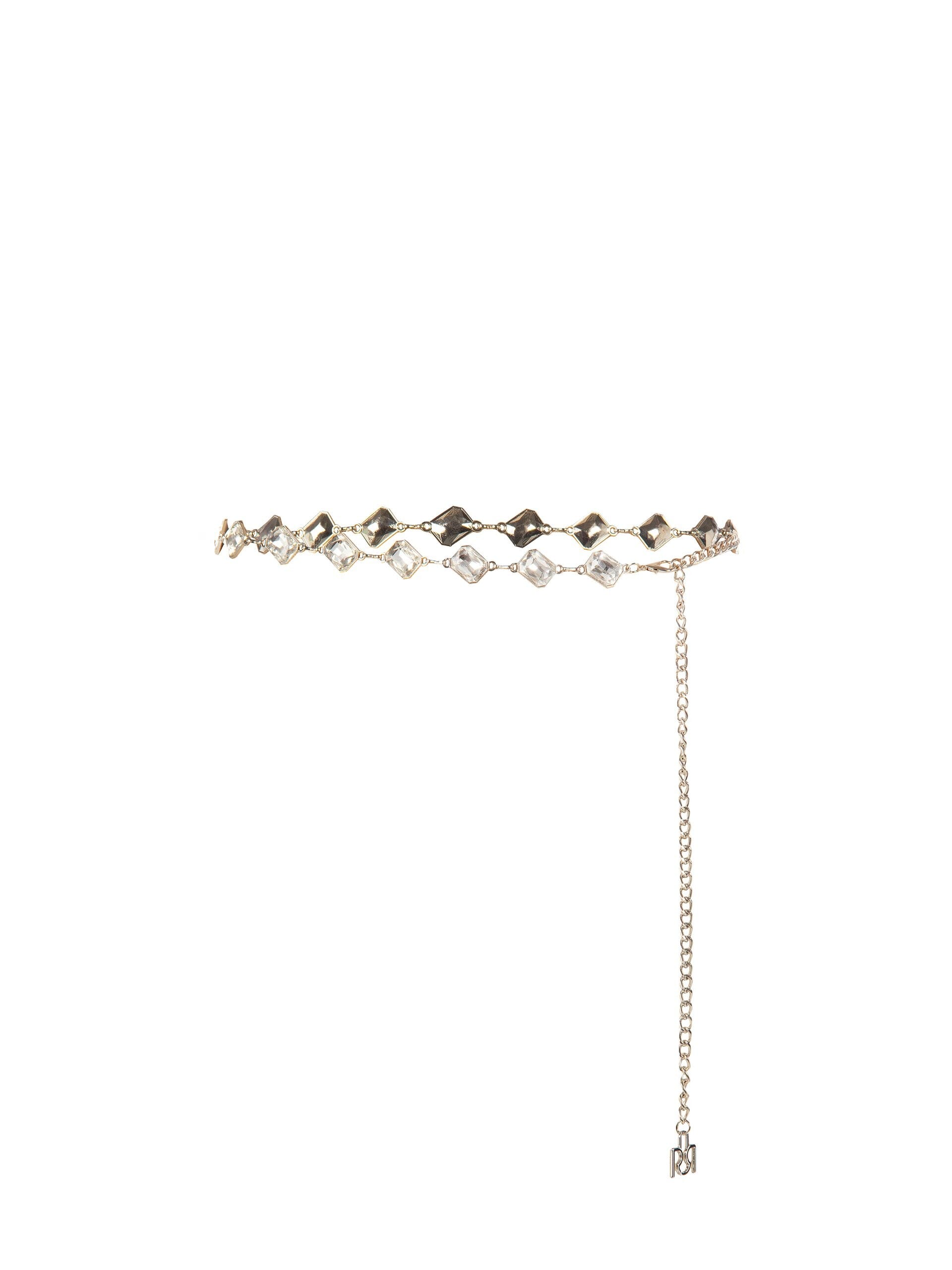 Rinascimento-style Jewelled Chain Belt with Cabochon Crystals