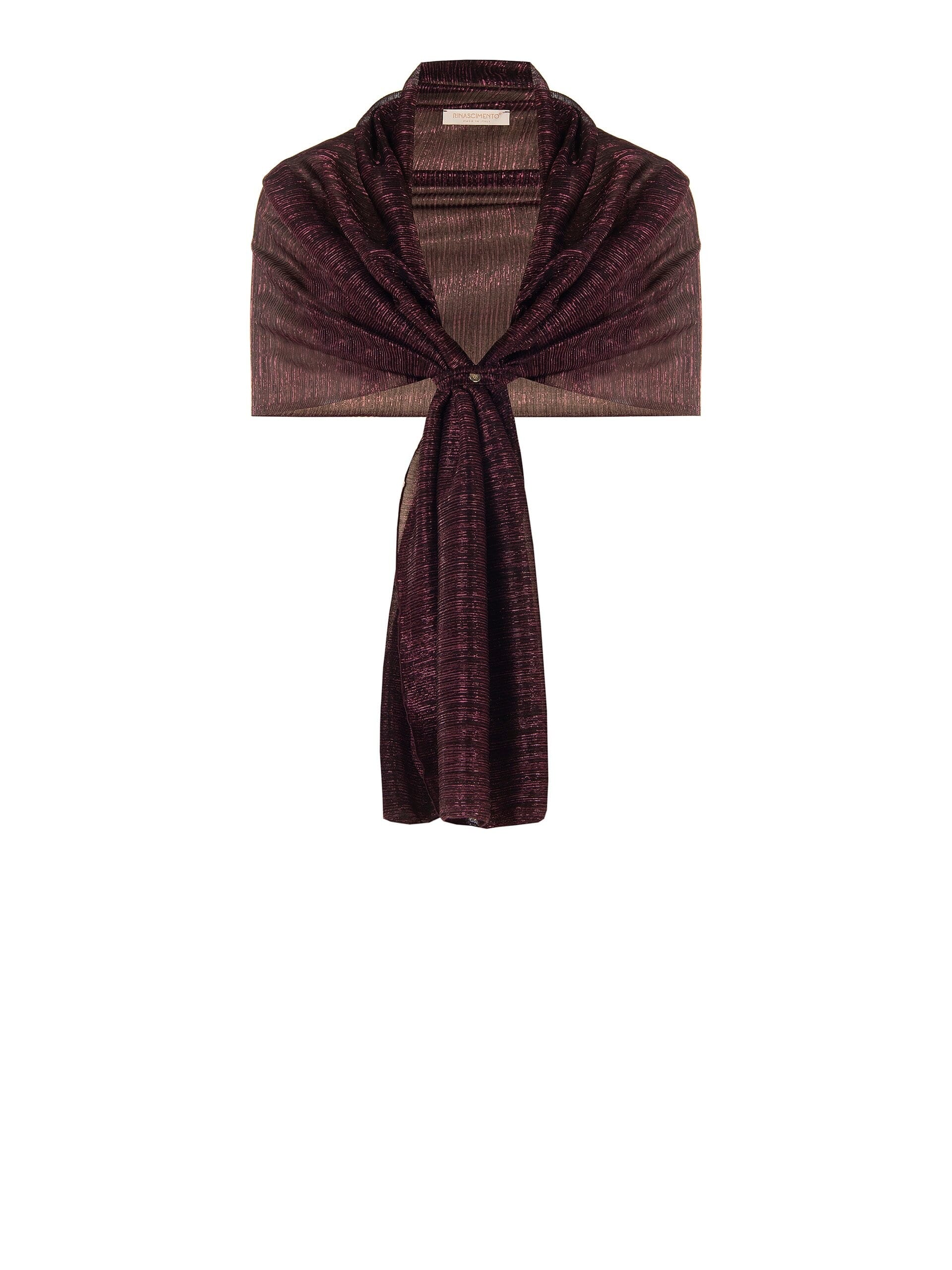 Pleated Georgette Shawl with Lurex – Rinascimento