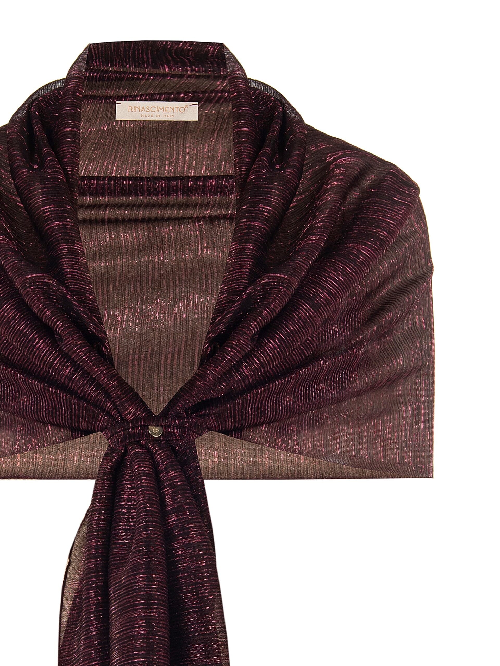 Pleated Georgette Shawl with Lurex – Rinascimento