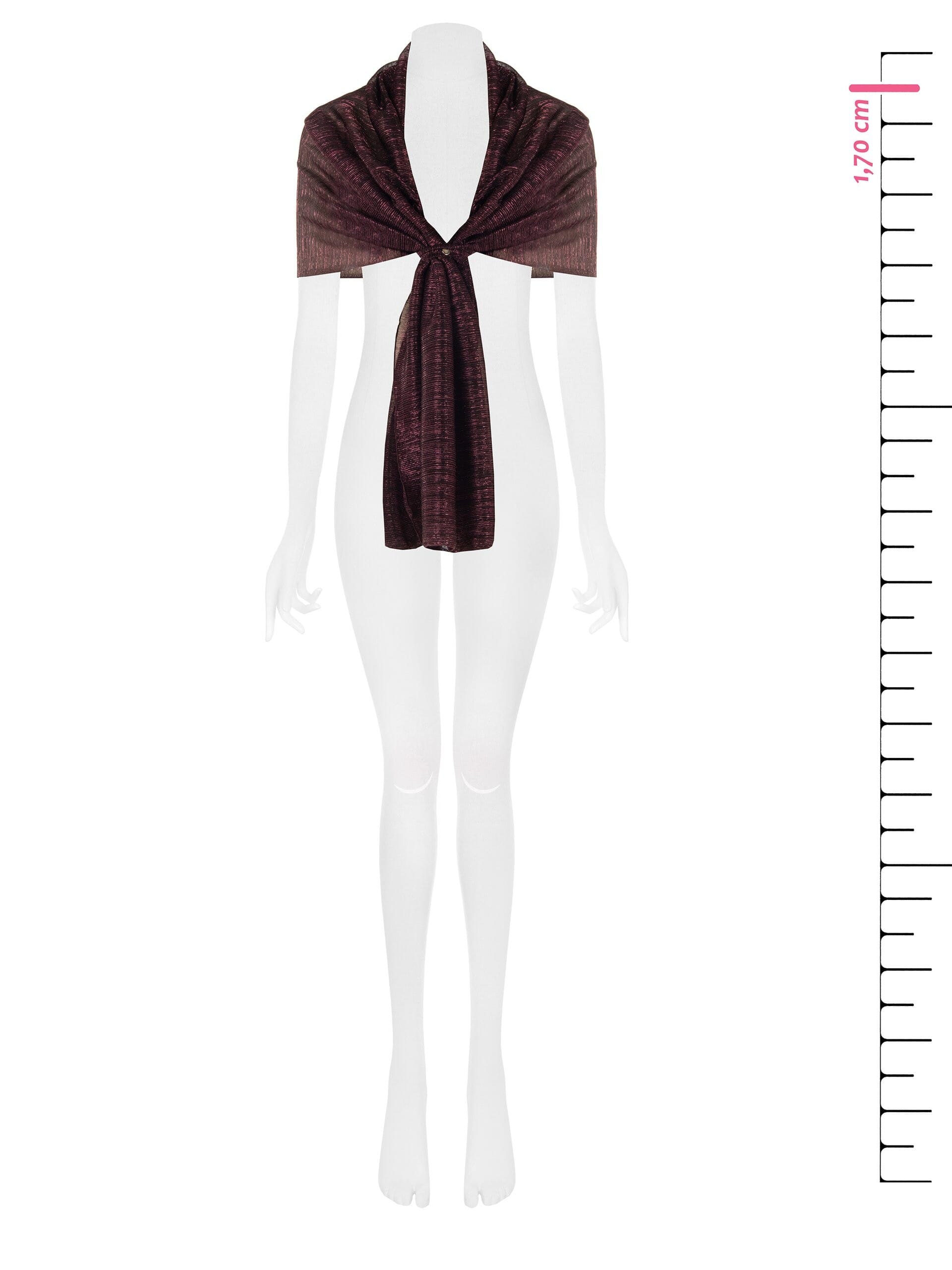 Pleated Georgette Shawl with Lurex – Rinascimento