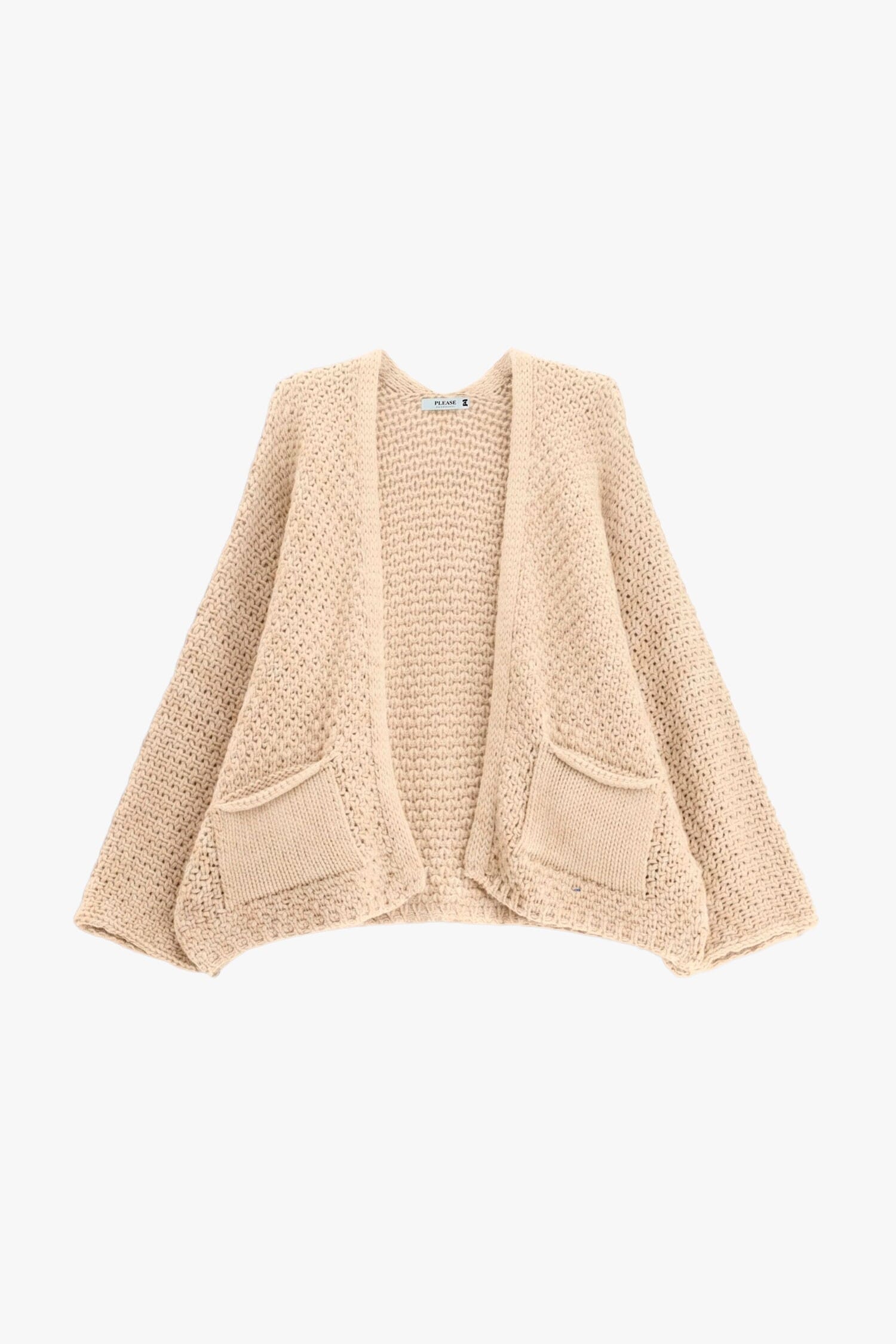 Cardigan Oversize Con Tasche Frontali Please