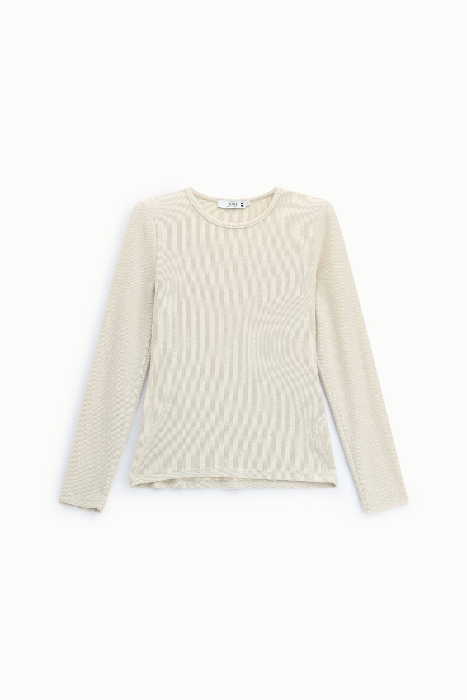 T-Shirt A Maniche Lunghe Girocollo Minimal Please