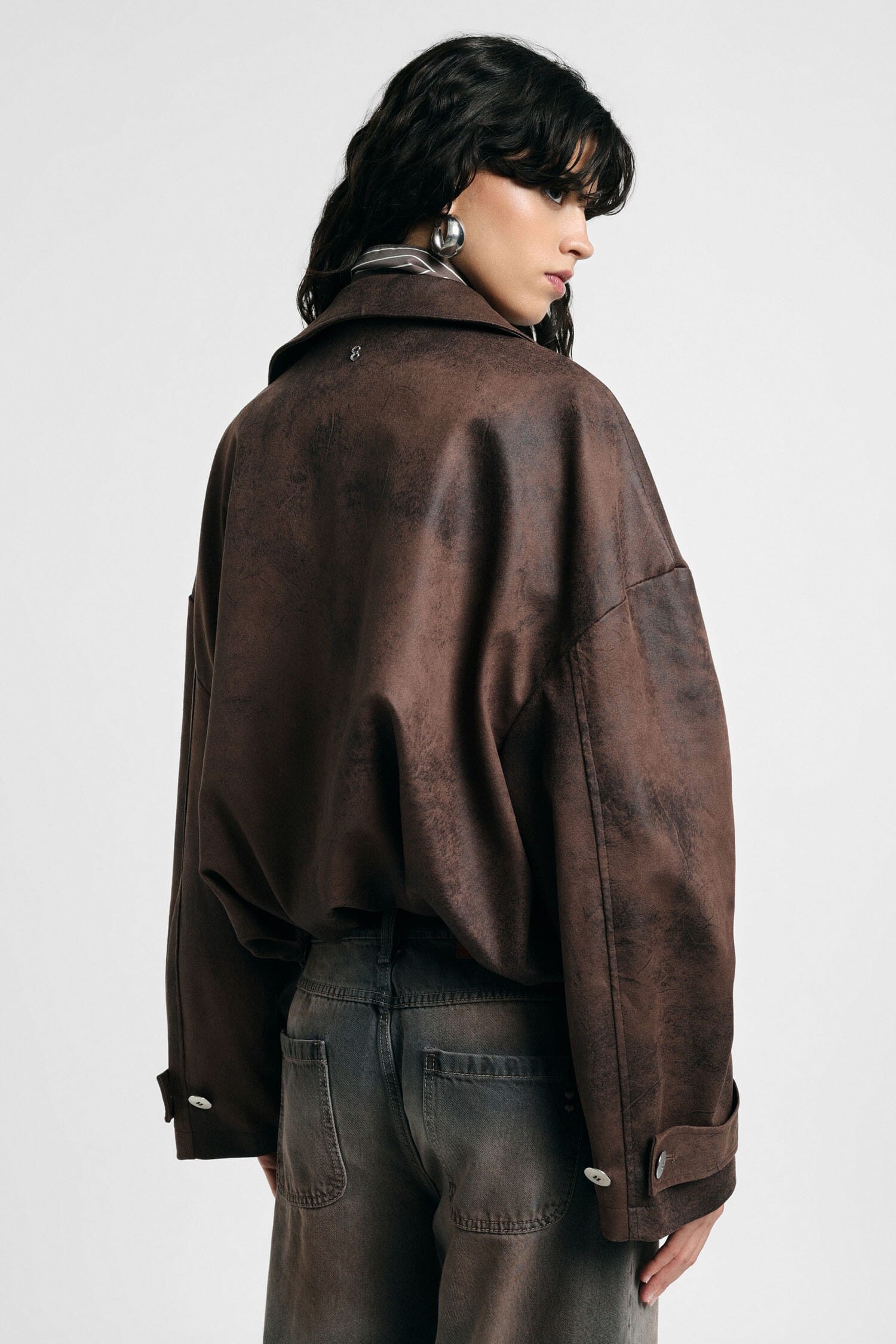 Giacca In Stile Biker Con Zip E Coulisse Please